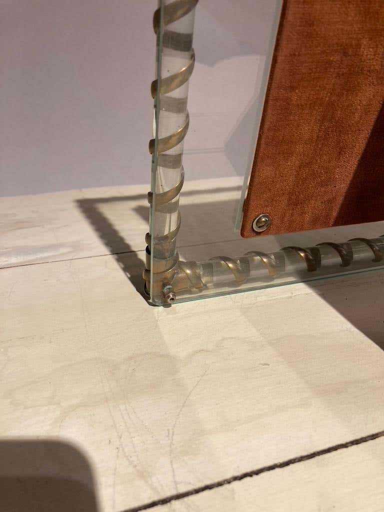 Fontana Arte Glass and Brass Picture Frame