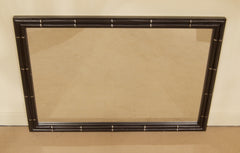 Faux Bamboo Black Lacquer Mirror