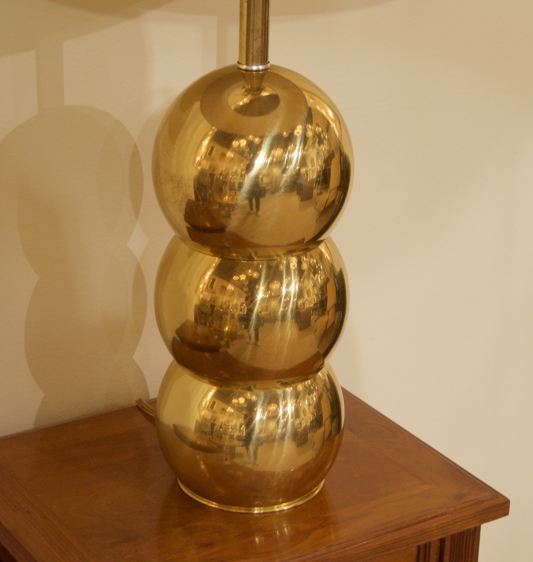 Kovacs Style Brass Orb Lamp