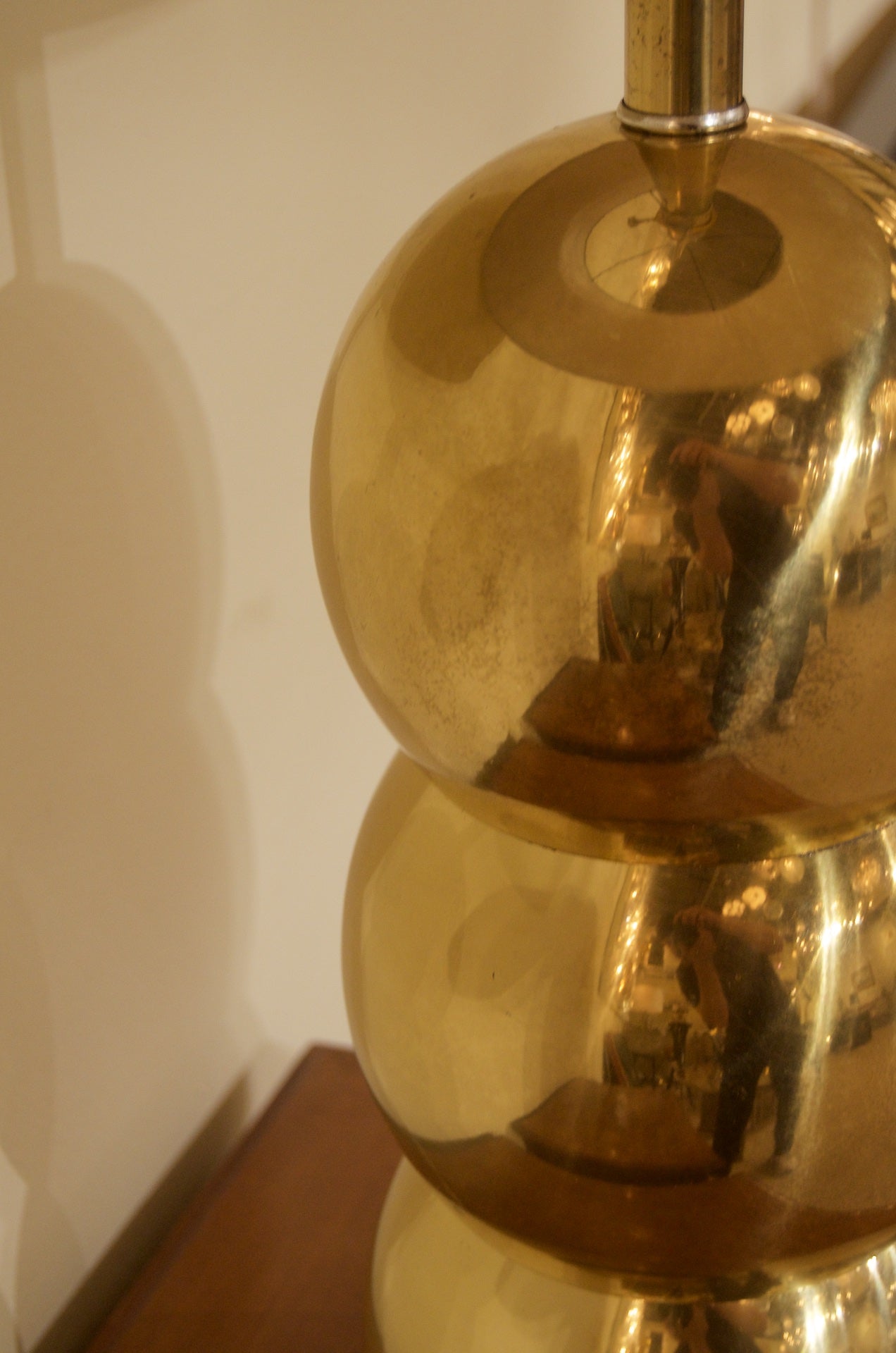 Kovacs Style Brass Orb Lamp