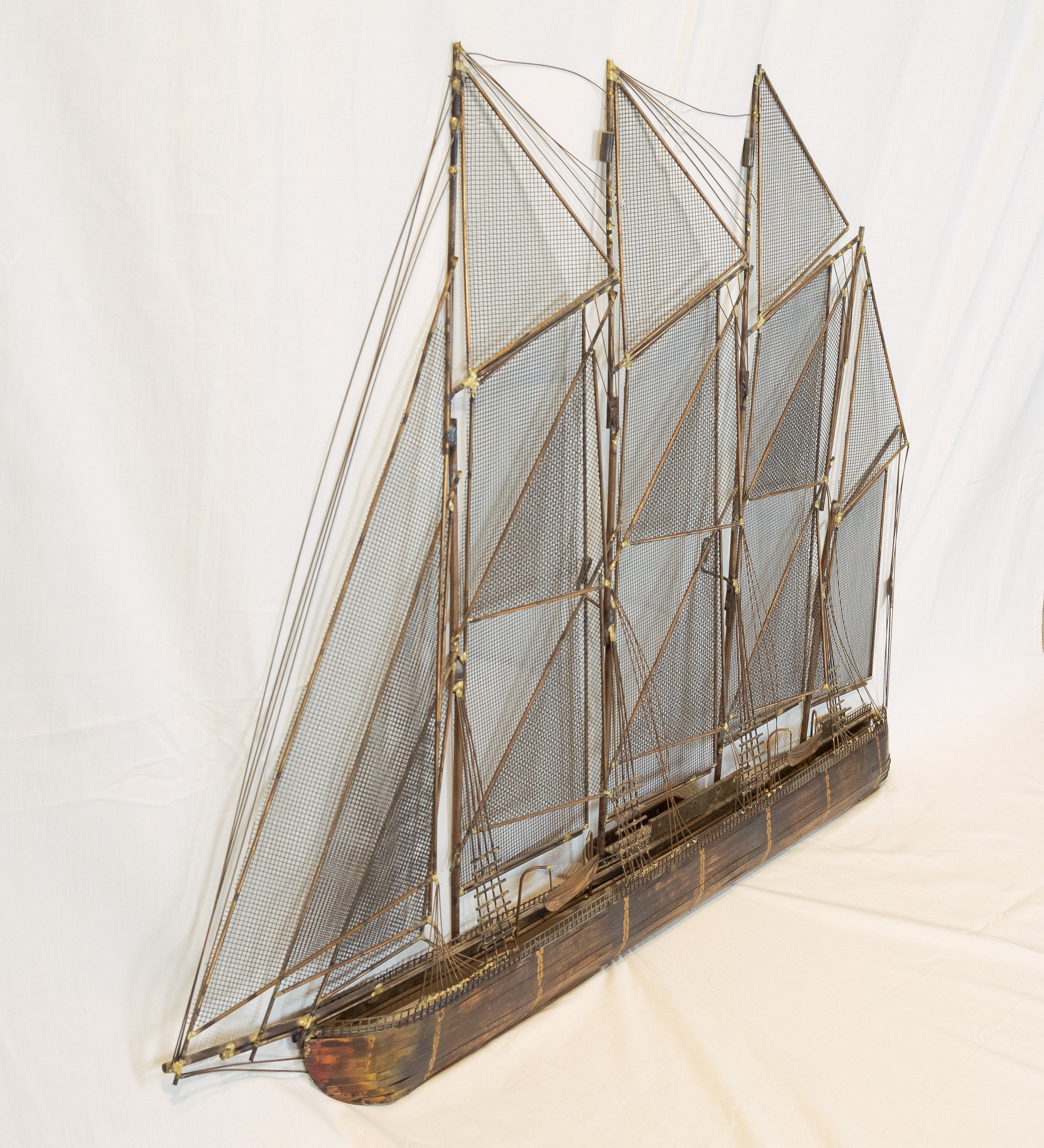 Mixed Metal Clipper Ship Wall Hanging by Curtis Jere