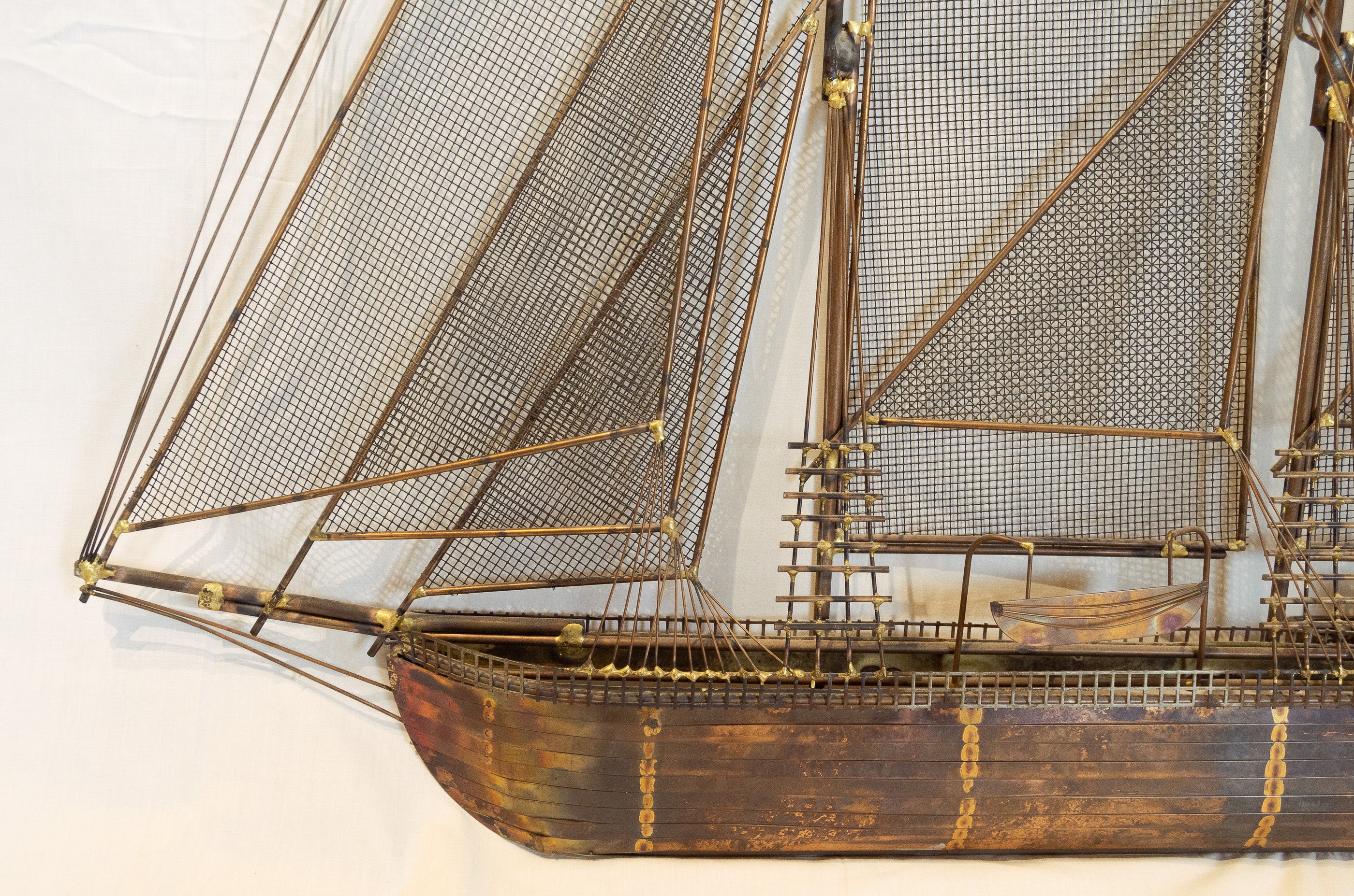 Mixed Metal Clipper Ship Wall Hanging by Curtis Jere