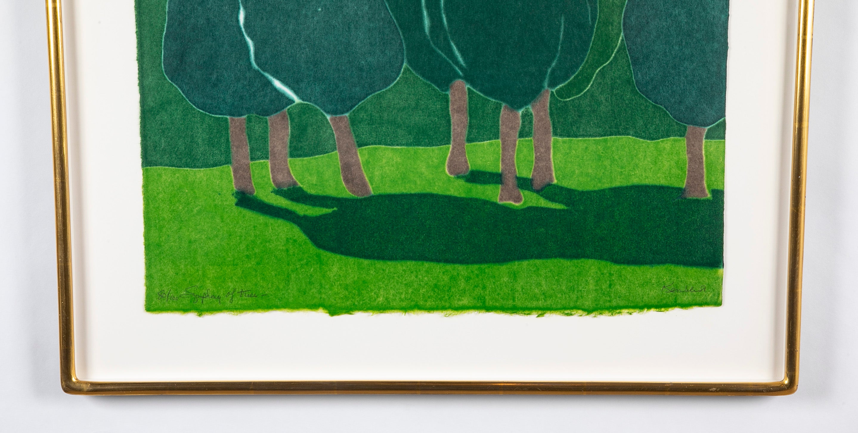 "Symphony of Trees" Woodcut in Color by Richard Kemble
