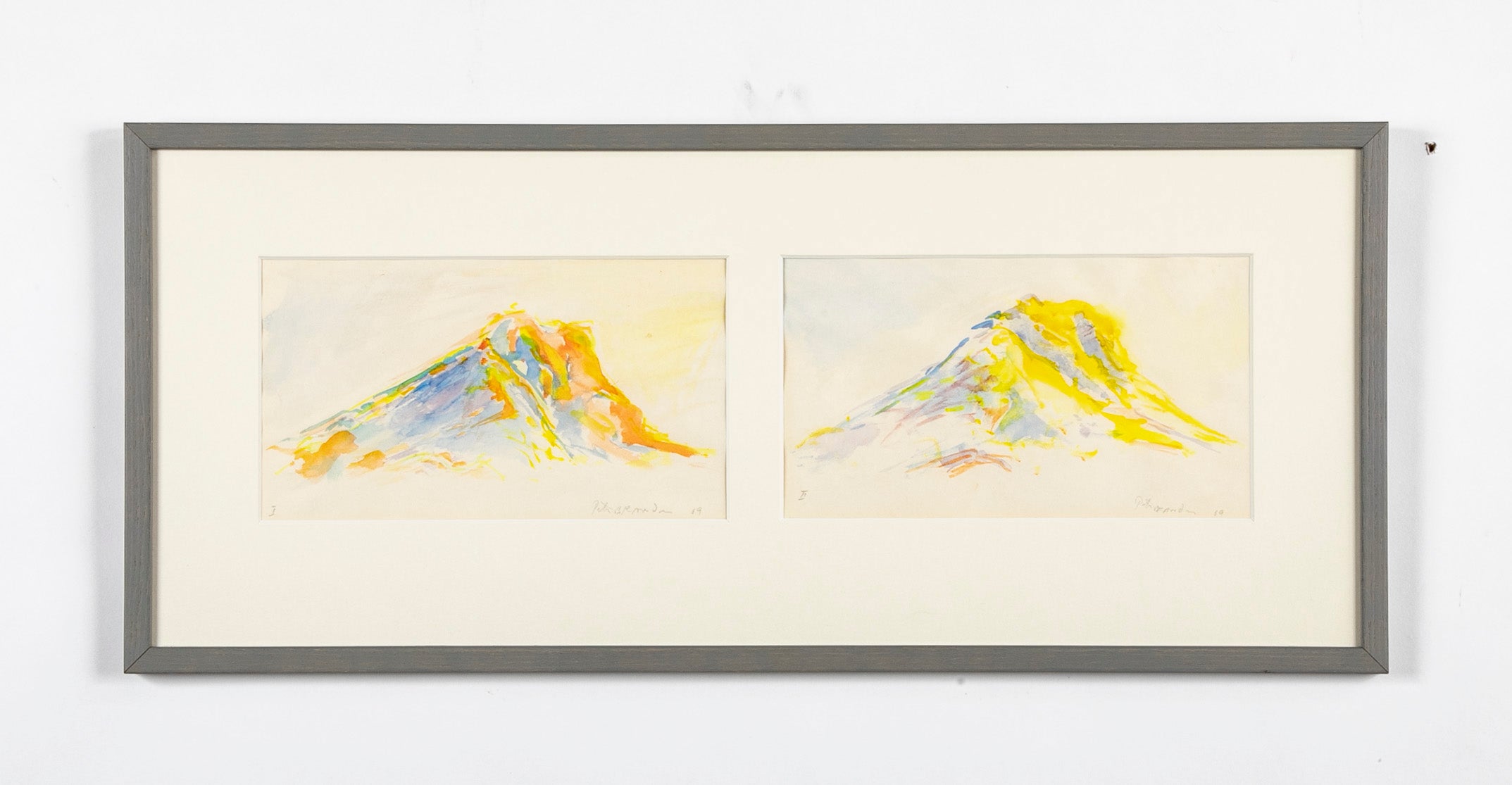 Two Watercolor Landscapes by Peter Brandes