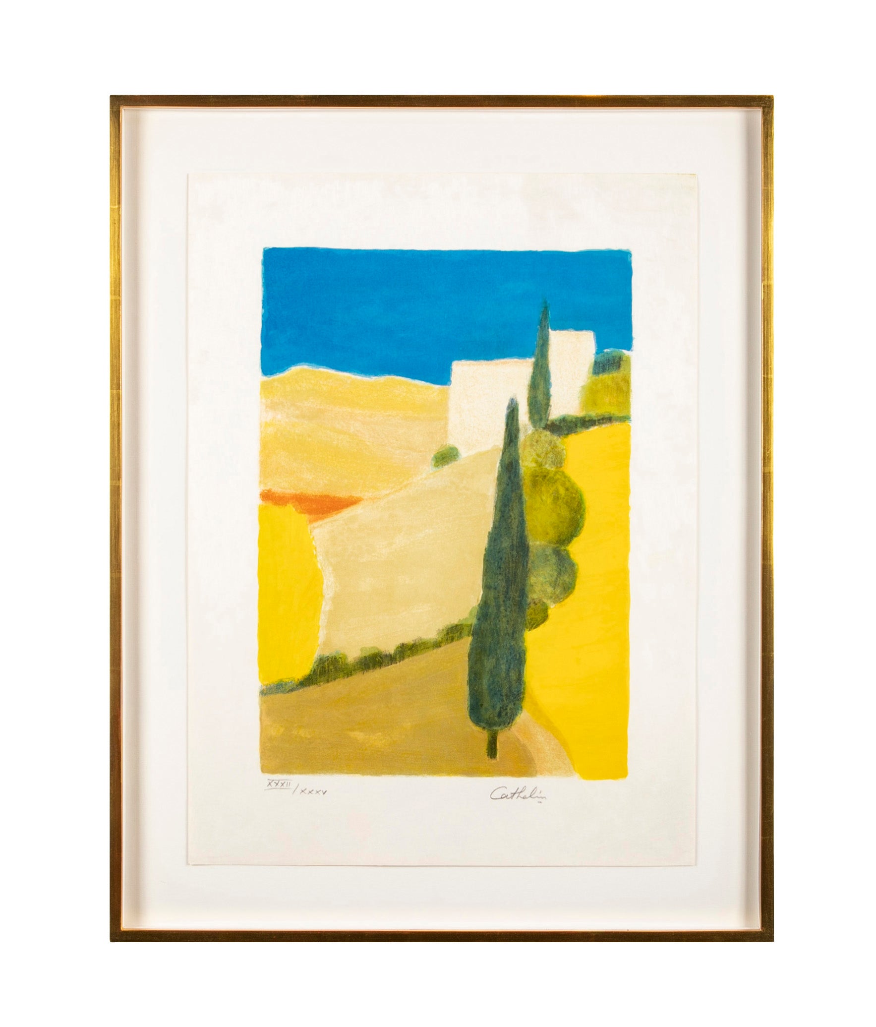 "Landscape of the South" Lithograph by Bernard Cathelin