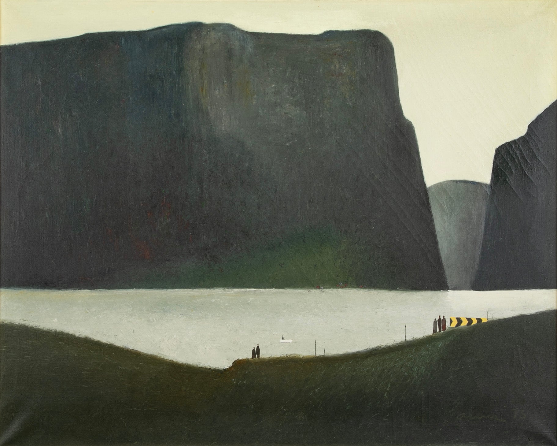 "Det Norske Land" Signed Oil on Canvas by Albert Bertelsen