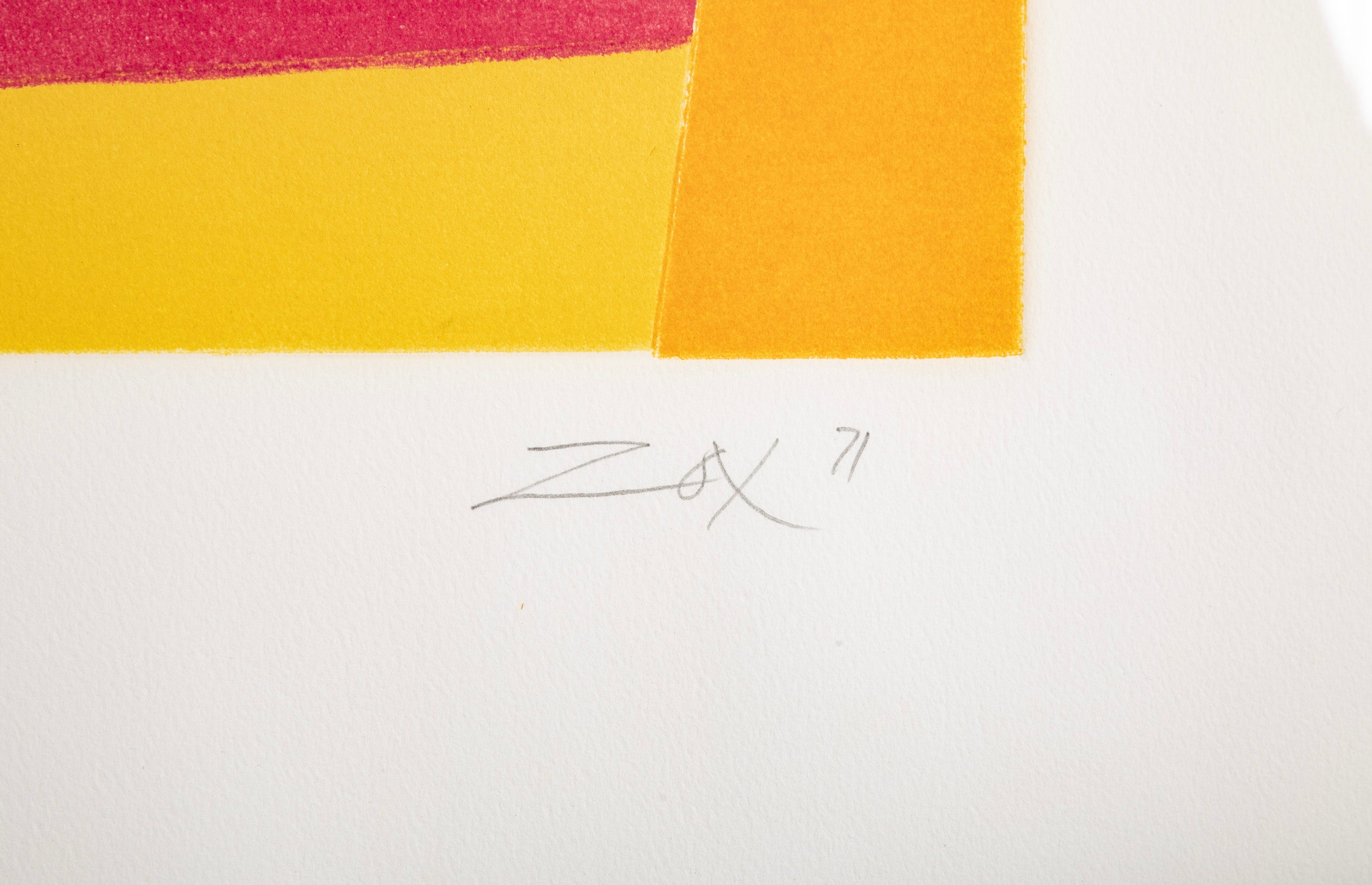 A Screenprint by Larry Zox