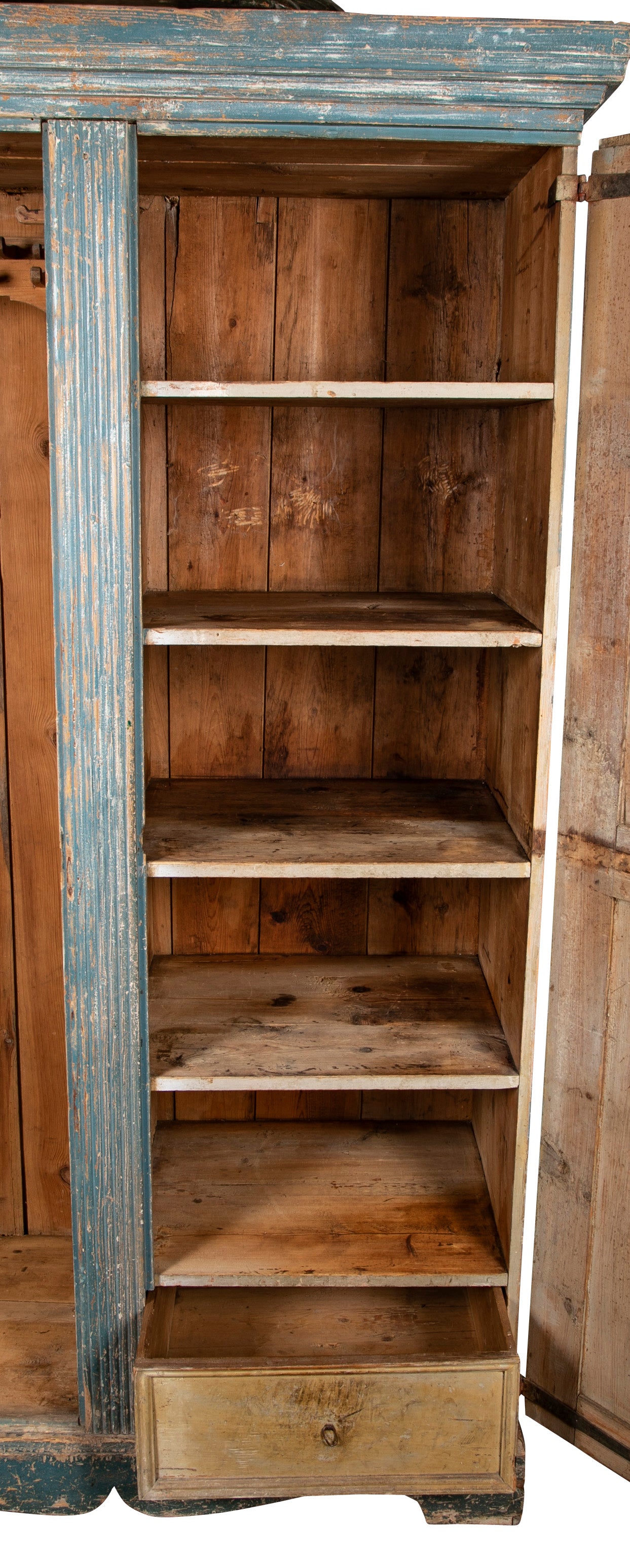 Swedish Carved and Painted Armoire