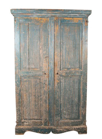 Swedish Carved and Painted Armoire