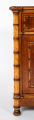 English Faux Bamboo Single Drawer Two Door Cabinet