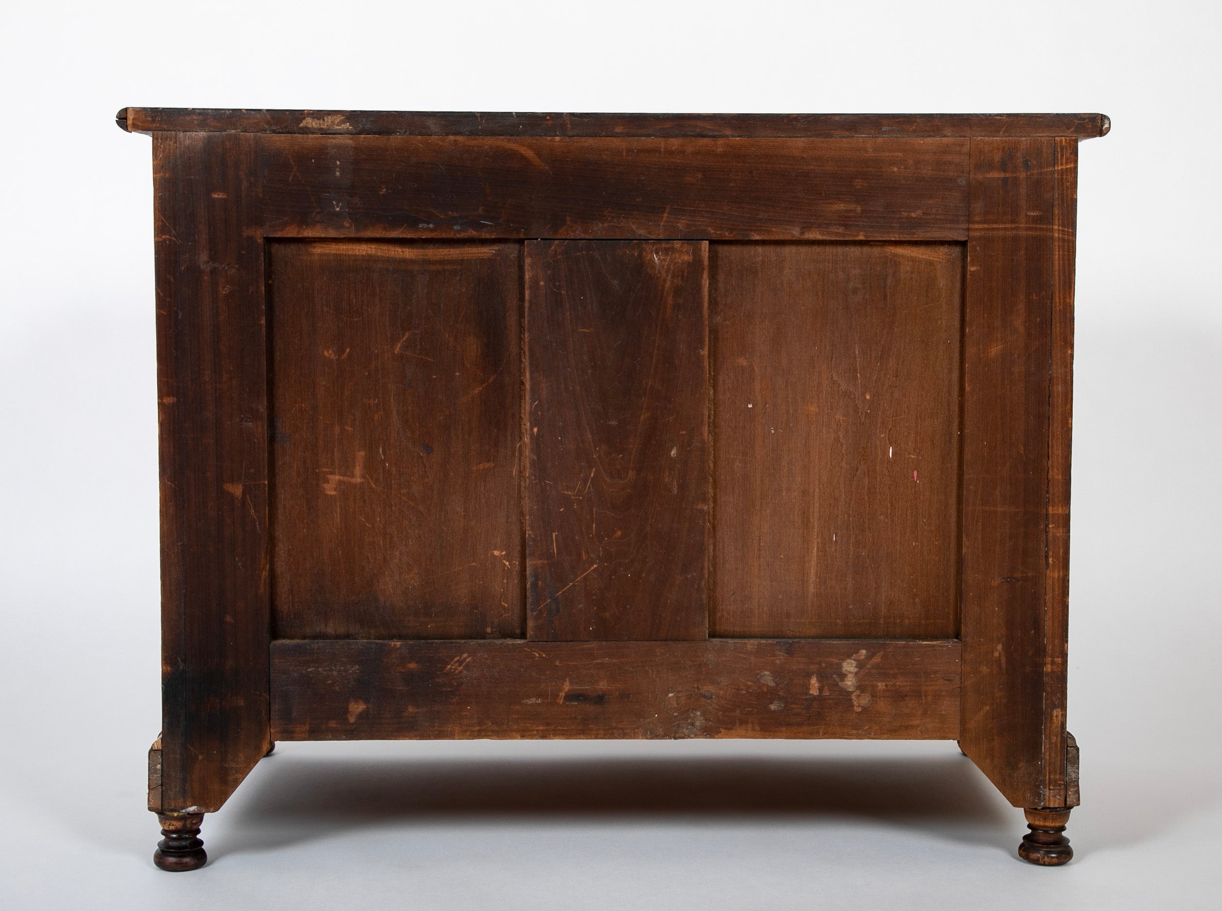 English Faux Bamboo Single Drawer Two Door Cabinet