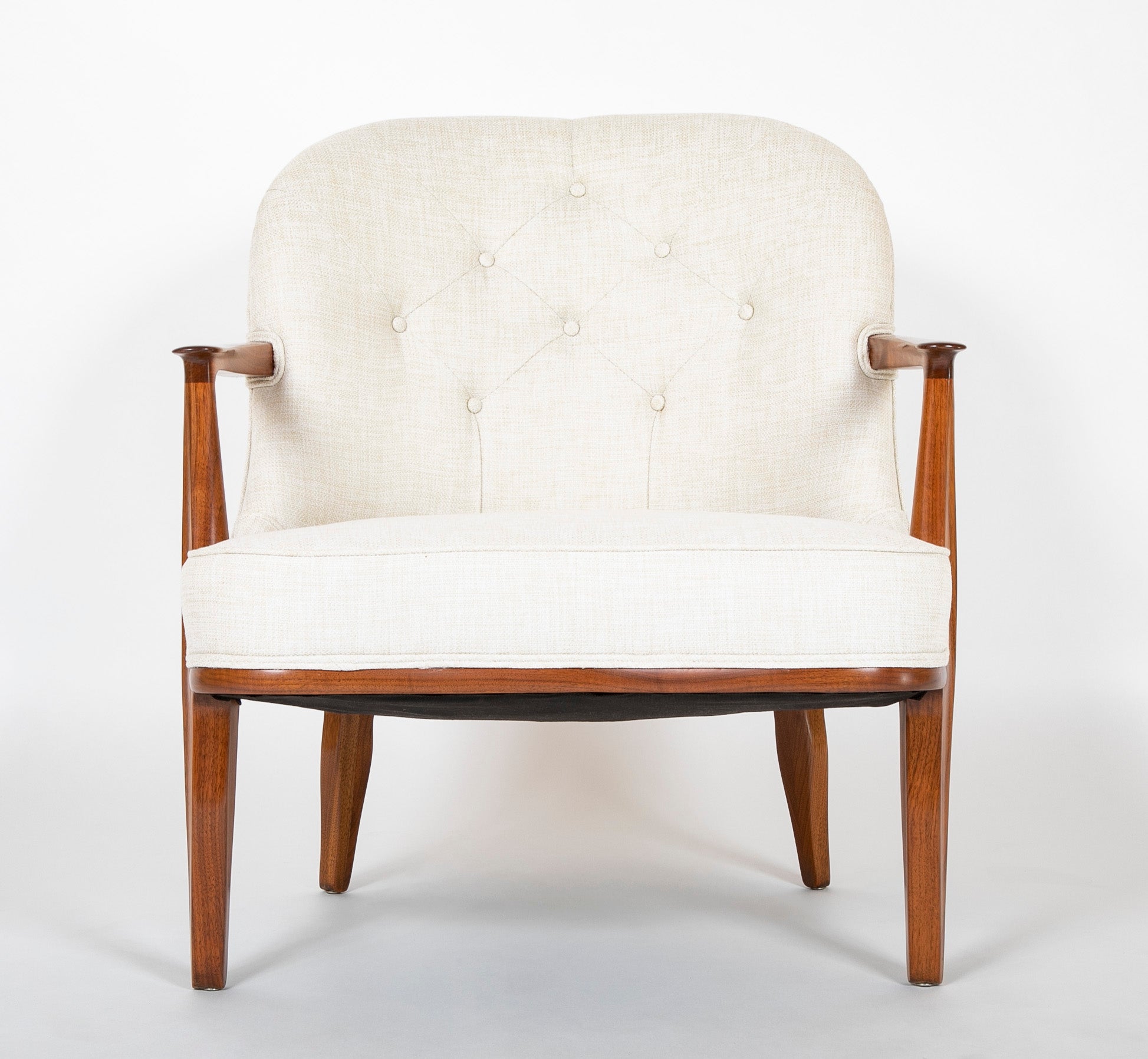 A Pair of Edward Wormley Tufted Armchairs from the Janus Collection