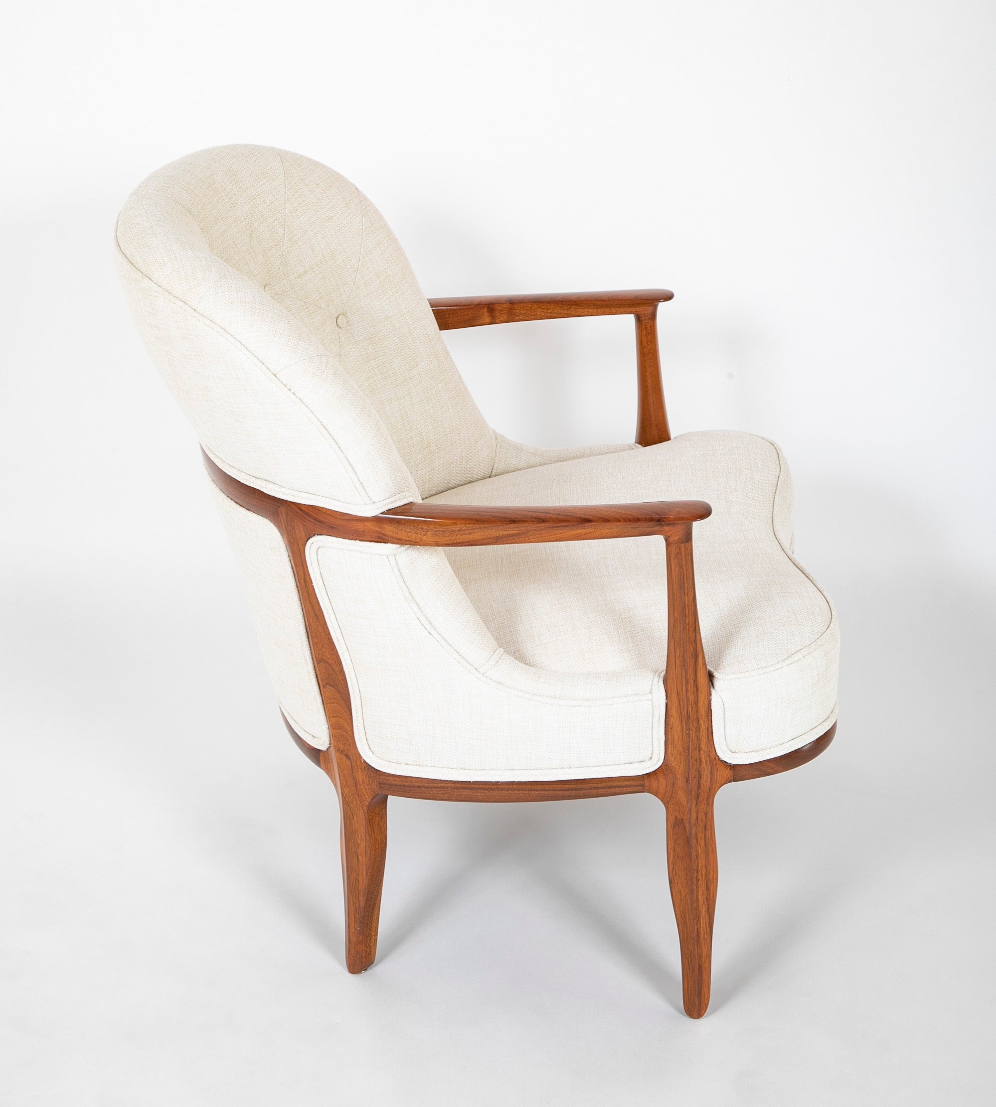 A Pair of Edward Wormley Tufted Armchairs from the Janus Collection