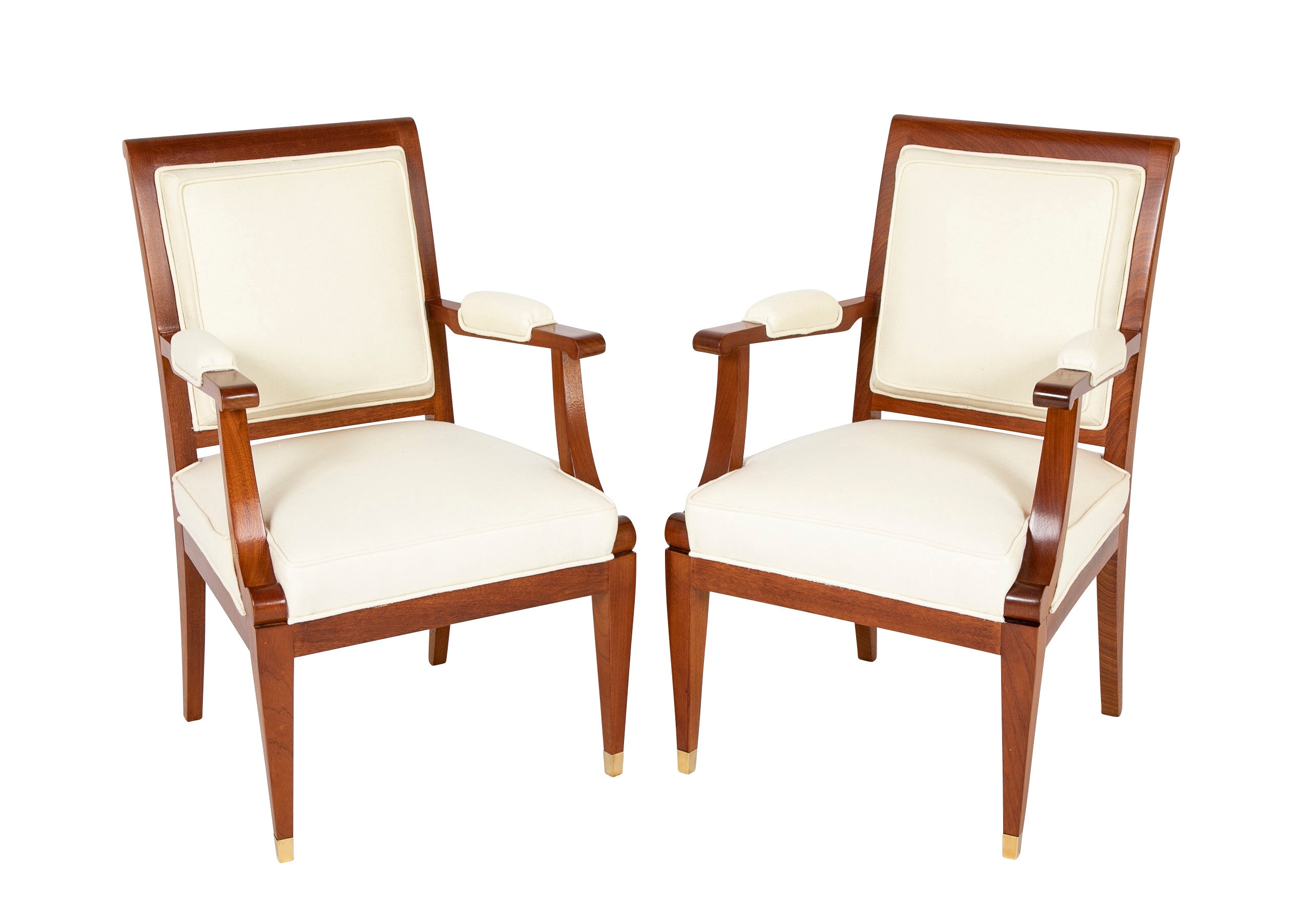 Pair of French Armchairs of Neoclassic Design