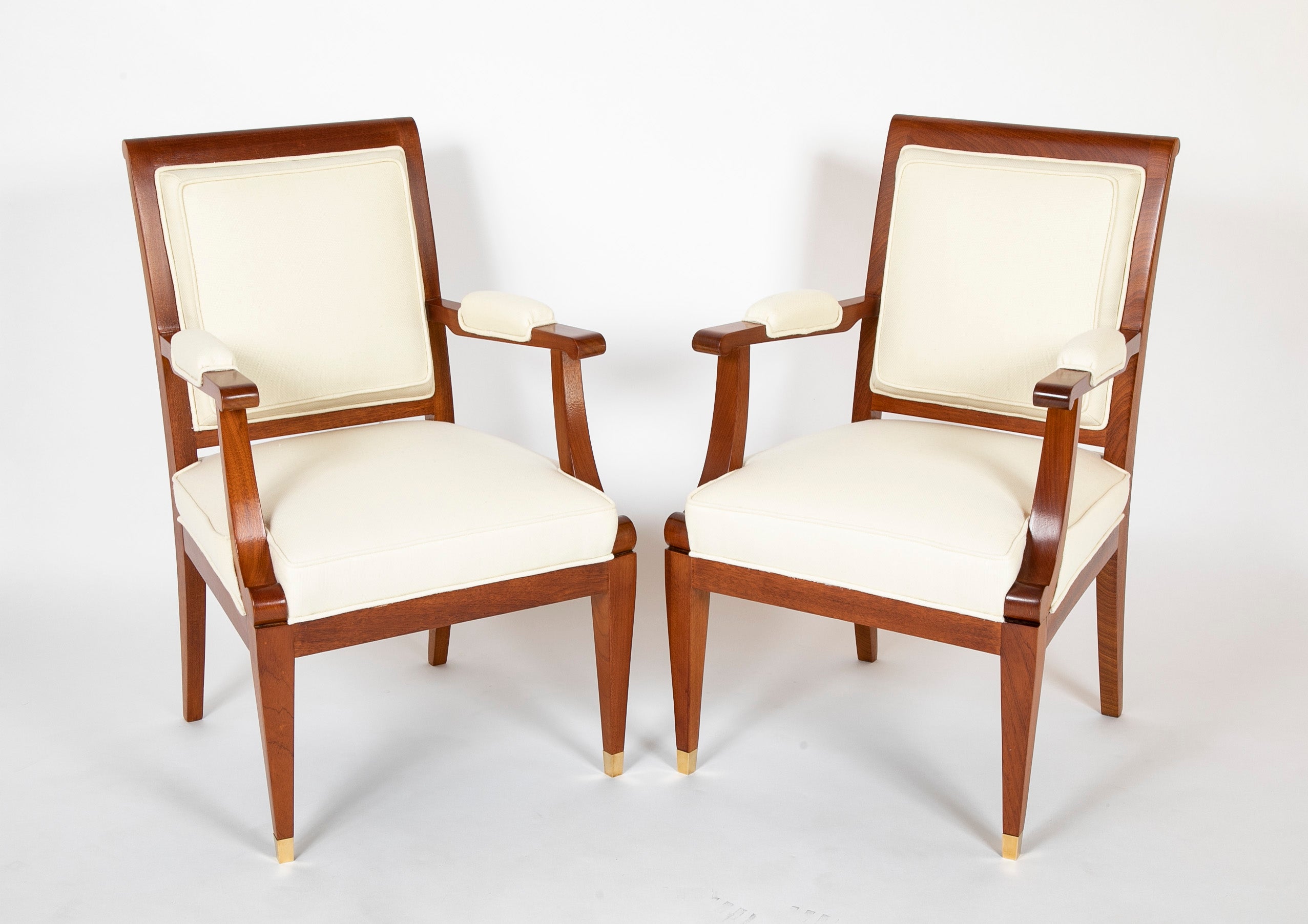 Pair of French Armchairs of Neoclassic Design
