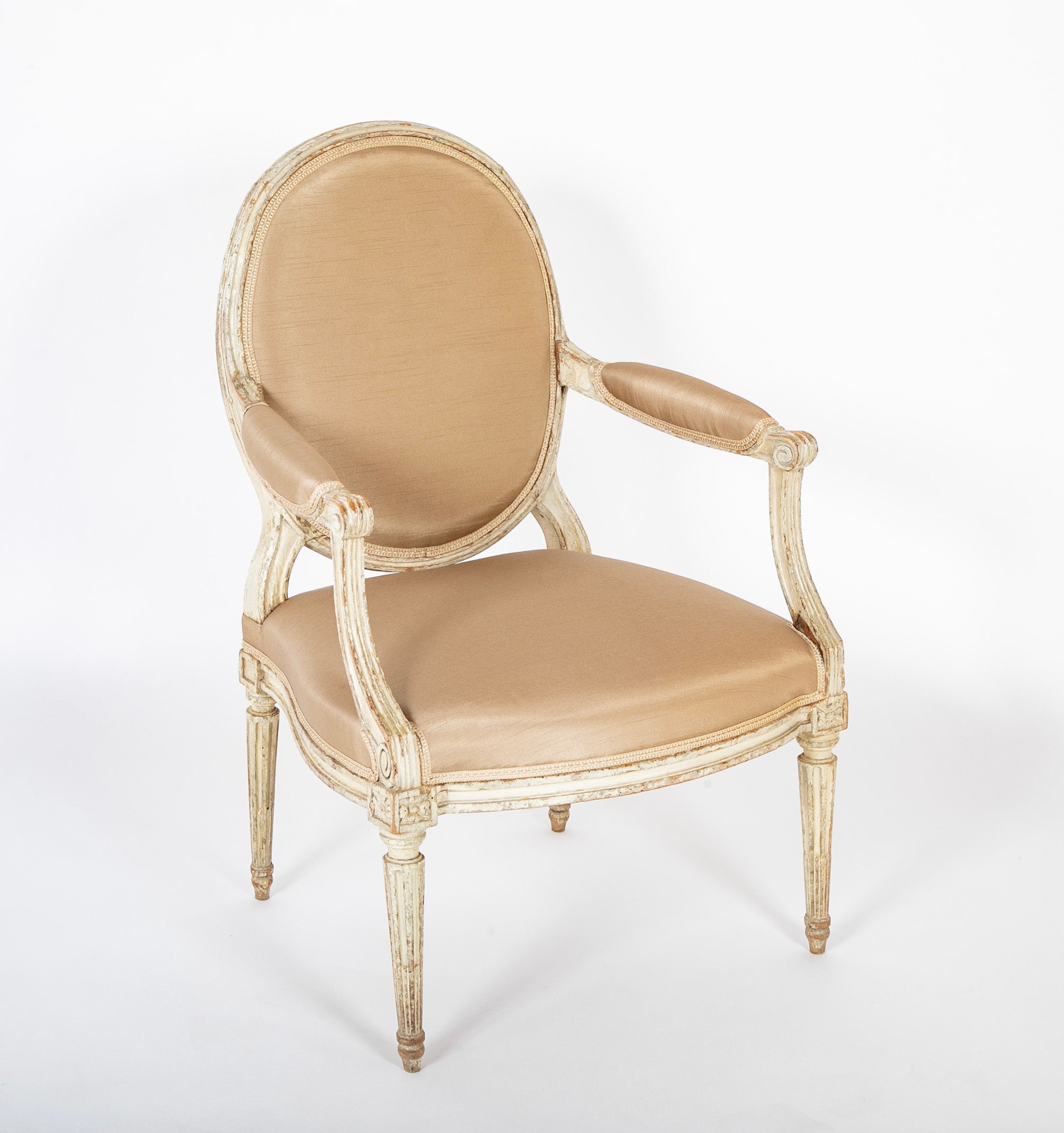 Late 18th Century Set of Four I. B. Lebarge Fauteuils