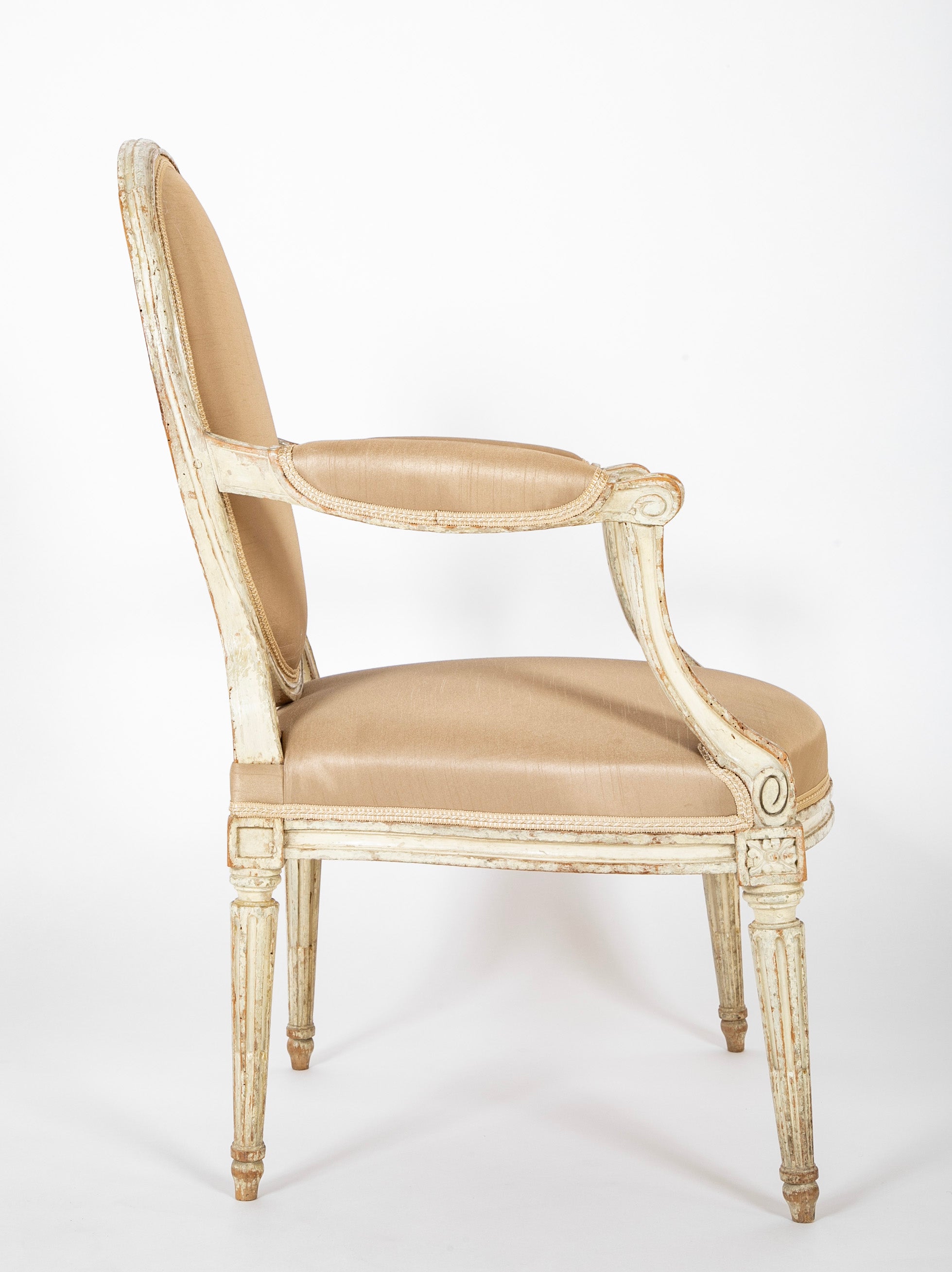 Late 18th Century Set of Four I. B. Lebarge Fauteuils