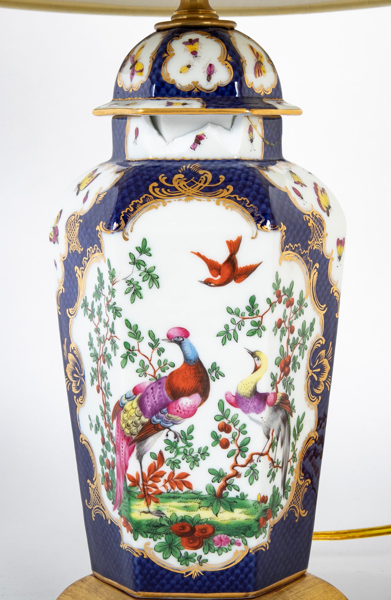 19th Century Worcester Urn Now Mounted as a Lamp