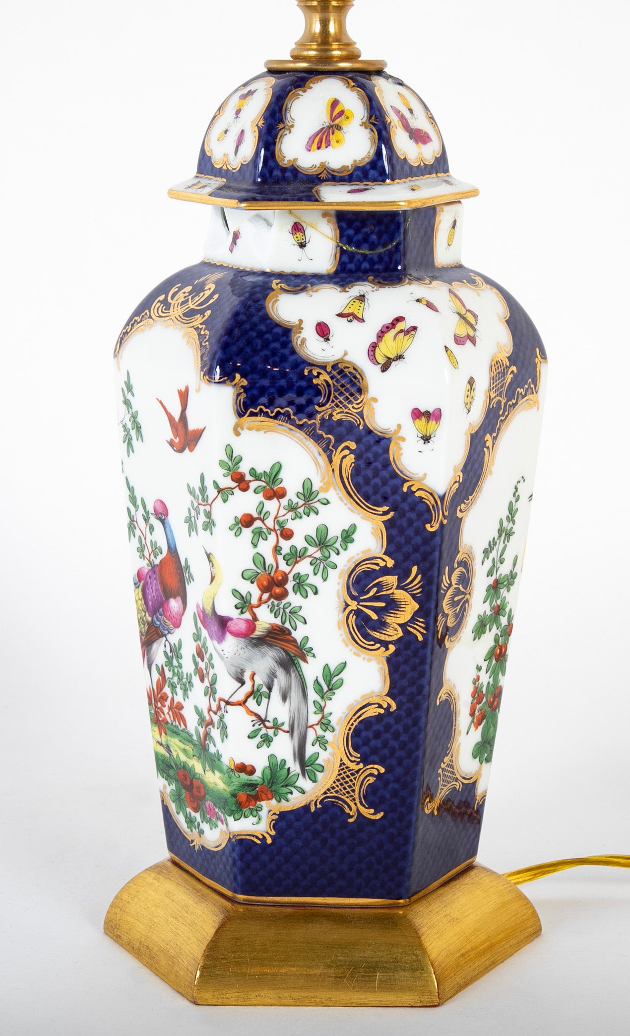 19th Century Worcester Urn Now Mounted as a Lamp