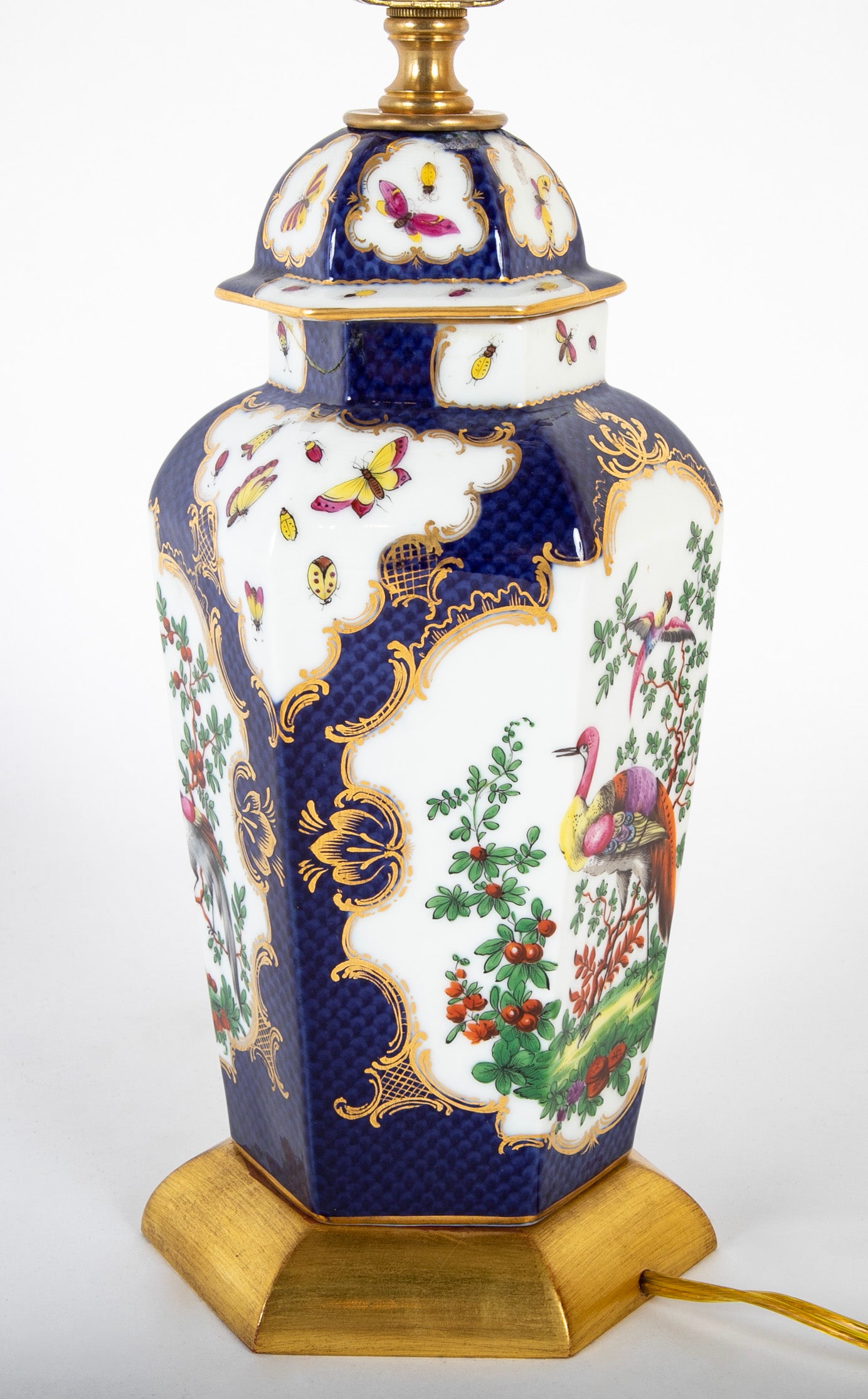19th Century Worcester Urn Now Mounted as a Lamp
