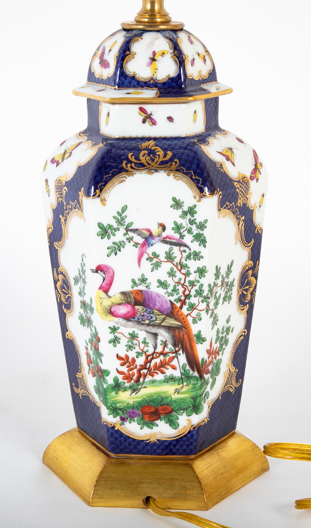 19th Century Worcester Urn Now Mounted as a Lamp