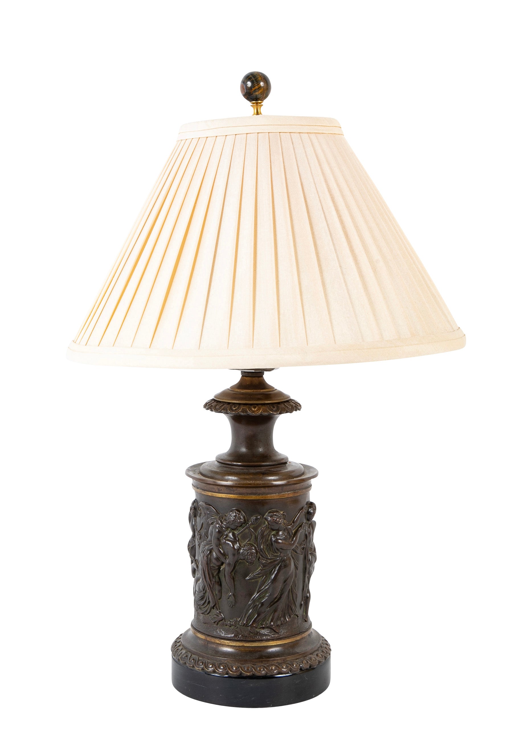 Bronze Cannister Shape Fluid Lamp Now Electrified