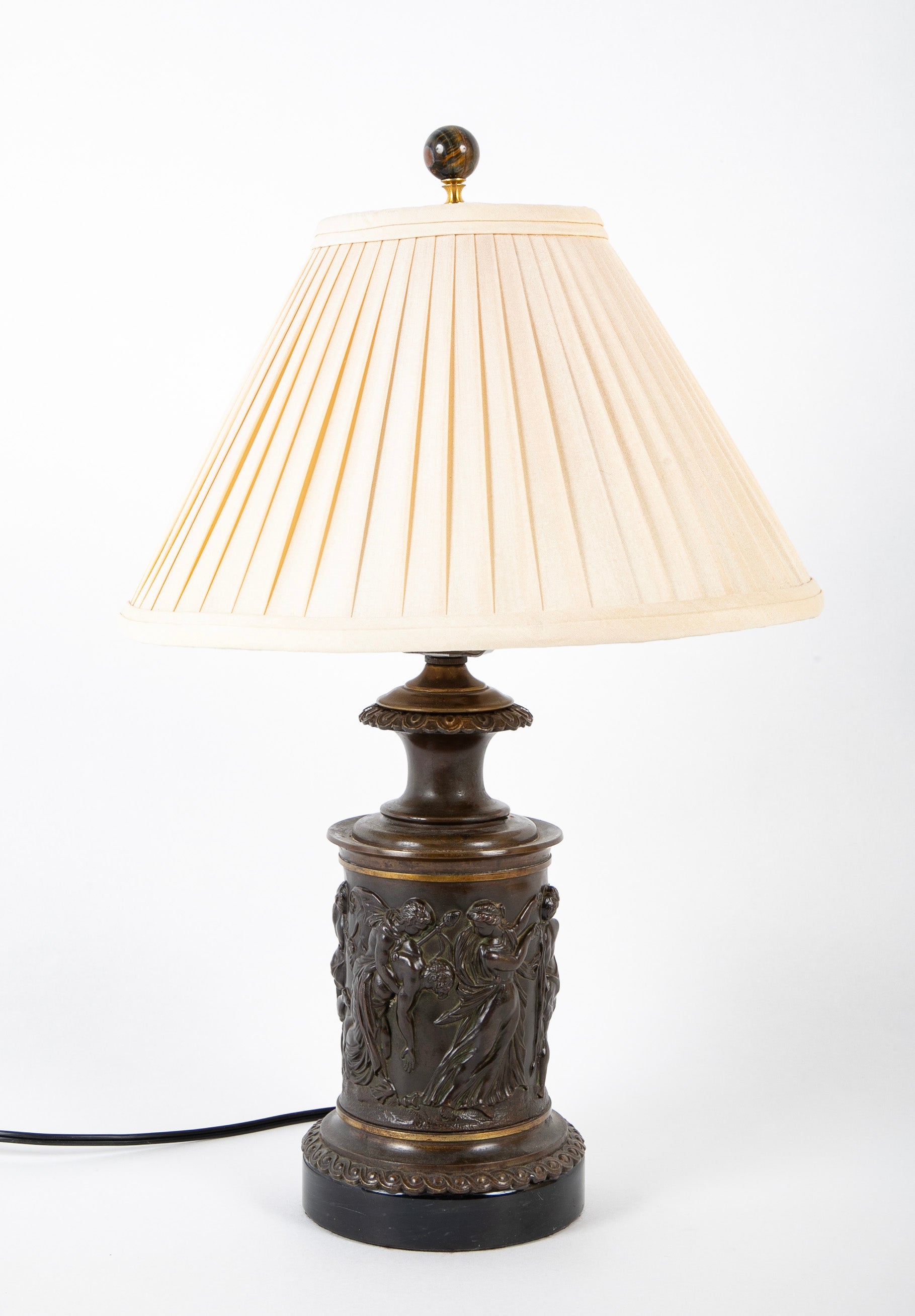 Bronze Cannister Shape Fluid Lamp Now Electrified