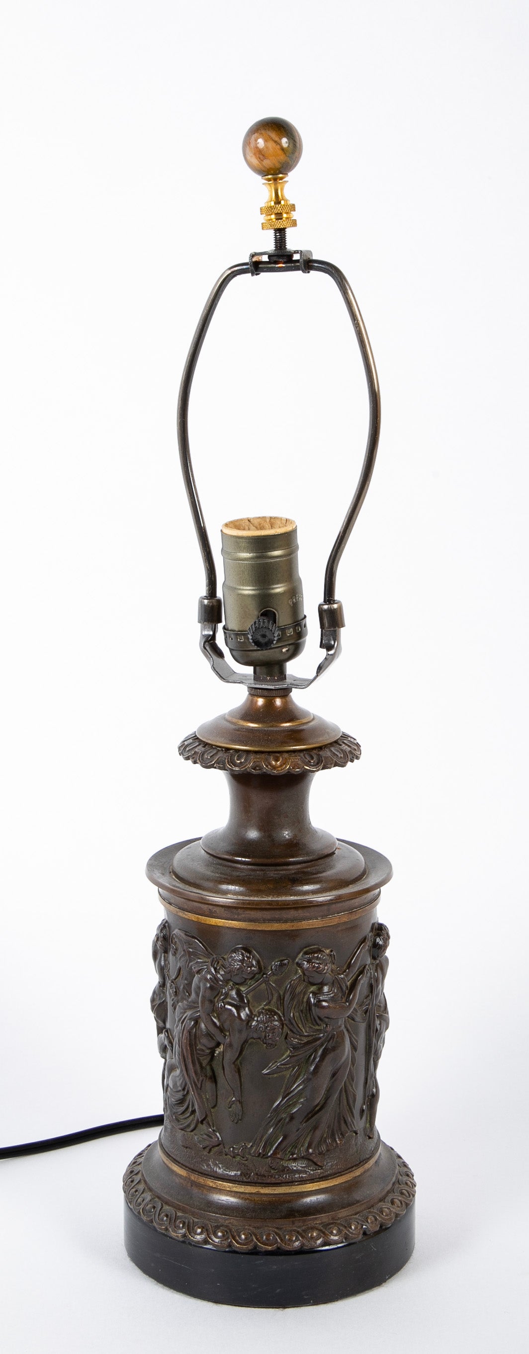 Bronze Cannister Shape Fluid Lamp Now Electrified