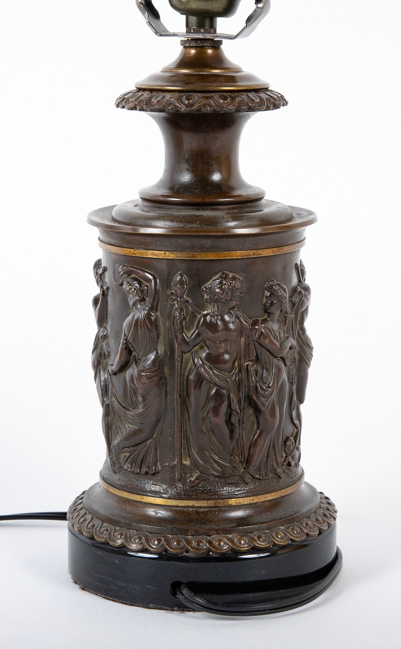 Bronze Cannister Shape Fluid Lamp Now Electrified