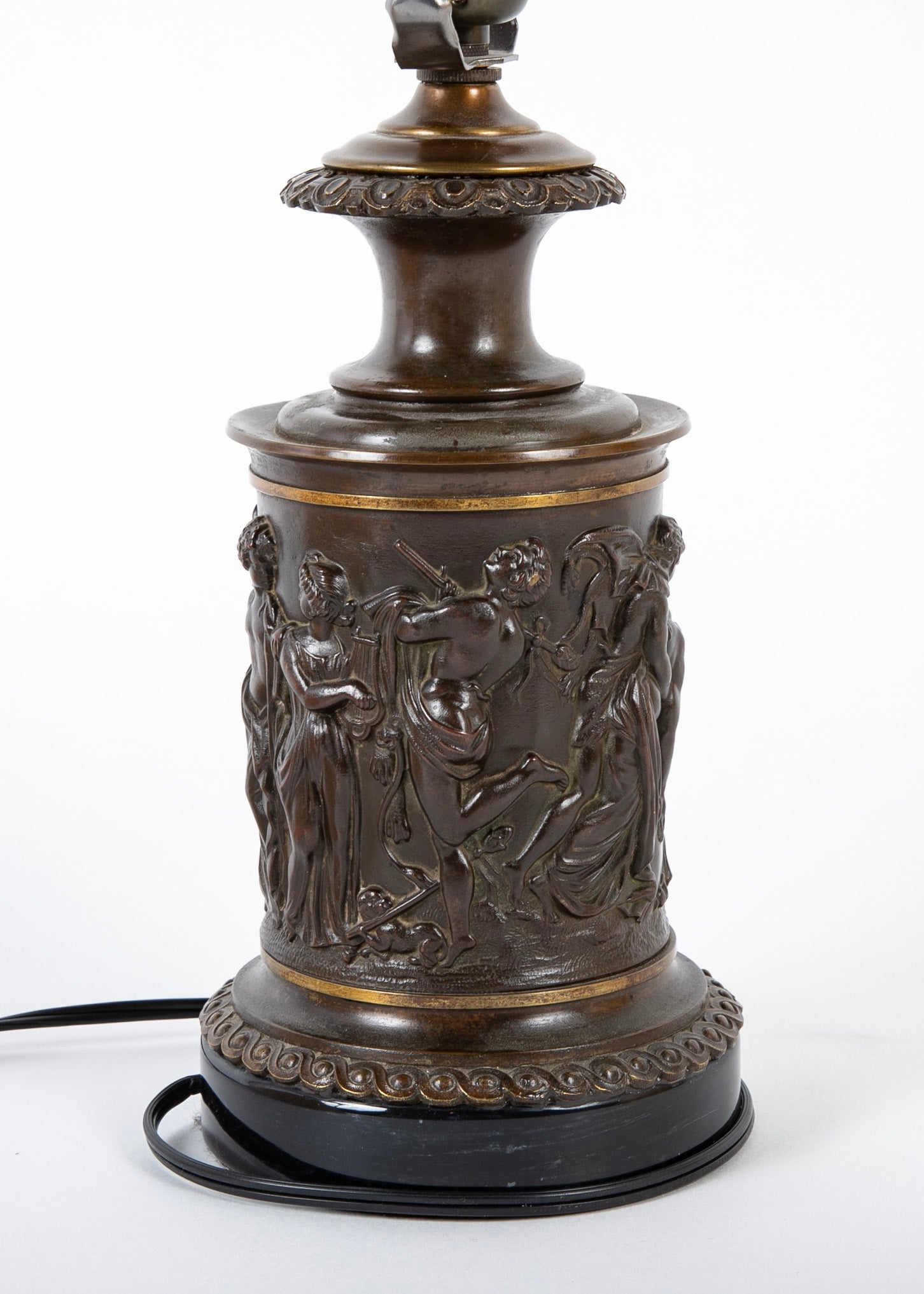Bronze Cannister Shape Fluid Lamp Now Electrified