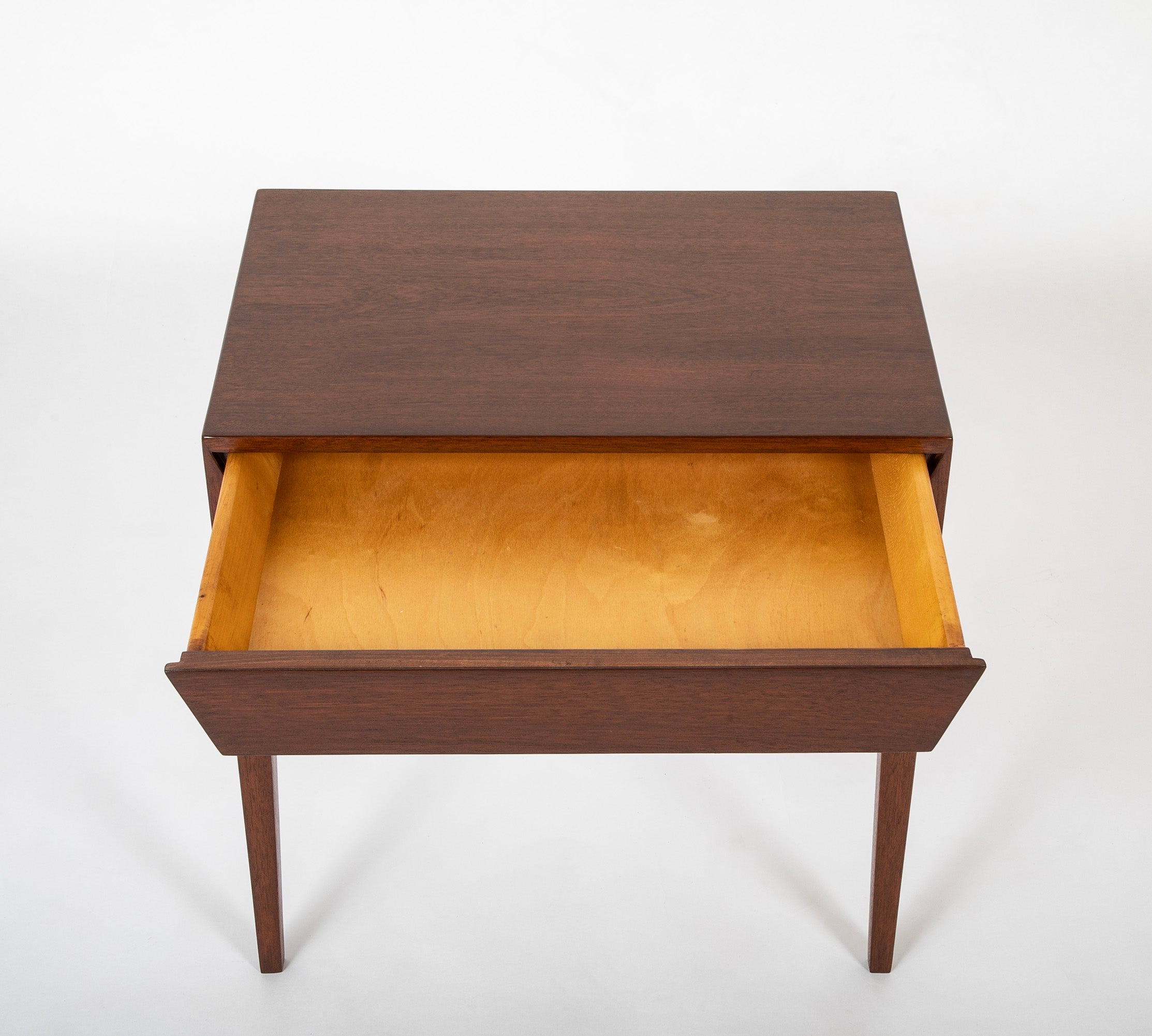 A Pair of Severin Hansen-Hasler Rosewood and Cane Nightstands