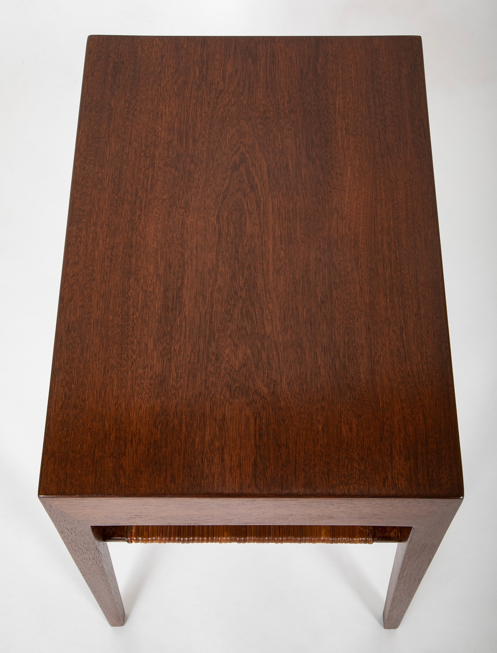A Pair of Severin Hansen-Hasler Rosewood and Cane Nightstands