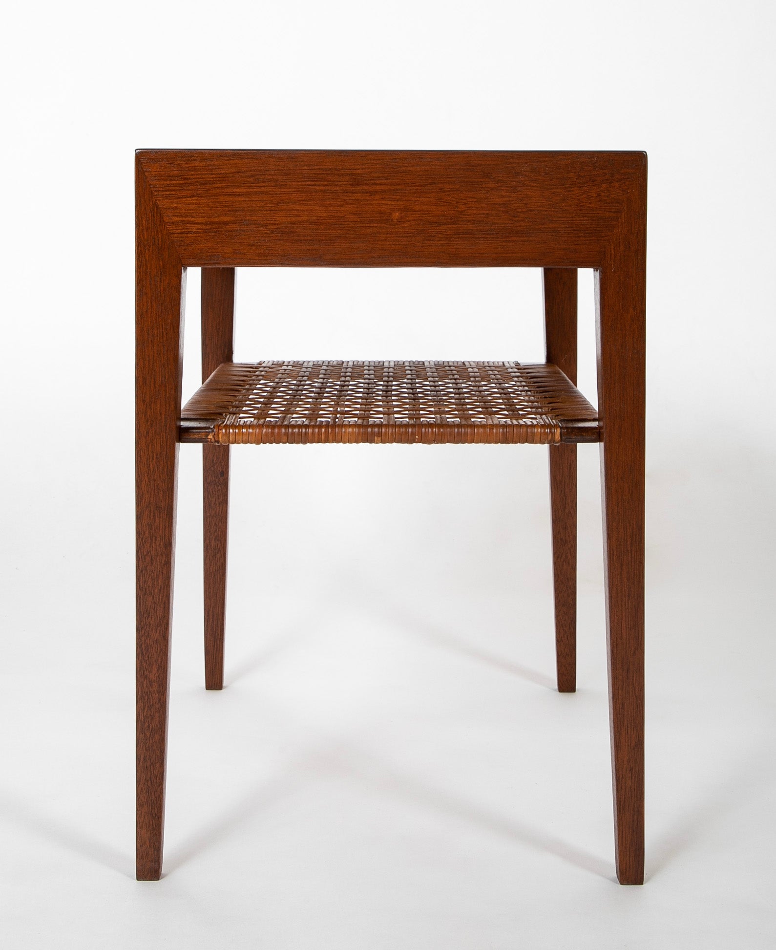 A Pair of Severin Hansen-Hasler Rosewood and Cane Nightstands