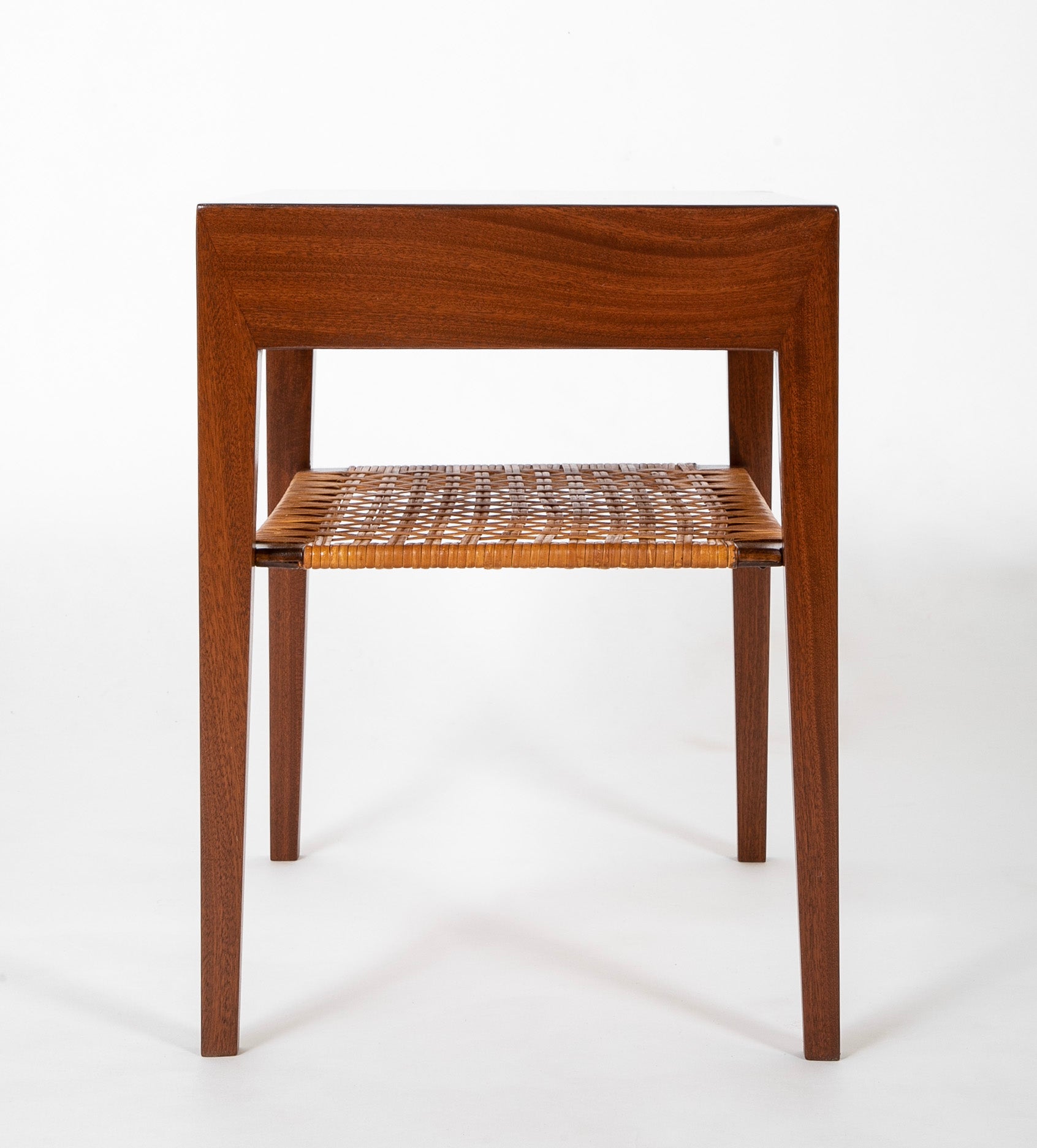 A Pair of Severin Hansen-Hasler Rosewood and Cane Nightstands