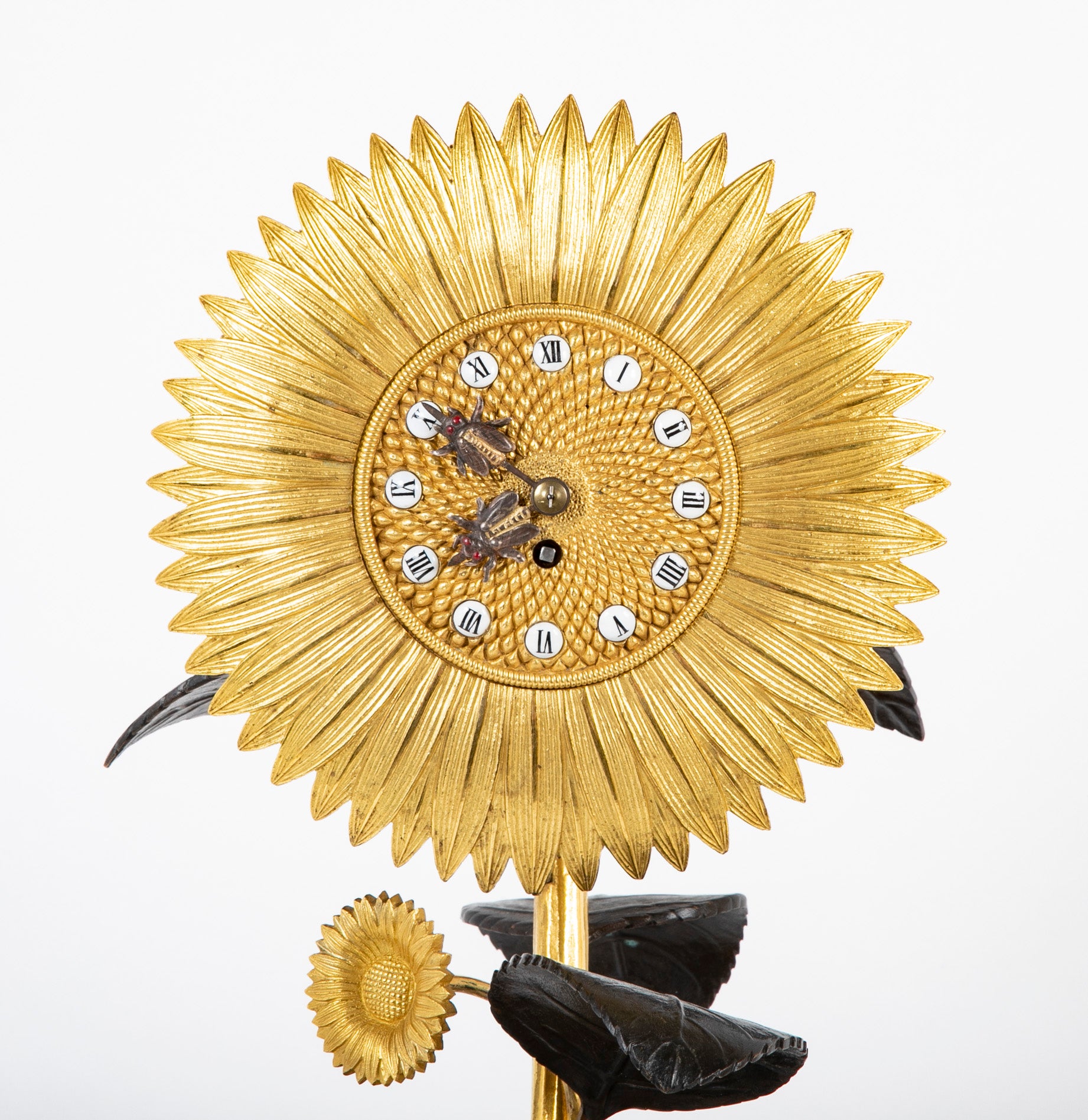 French Charles X Sunflower Form Clock