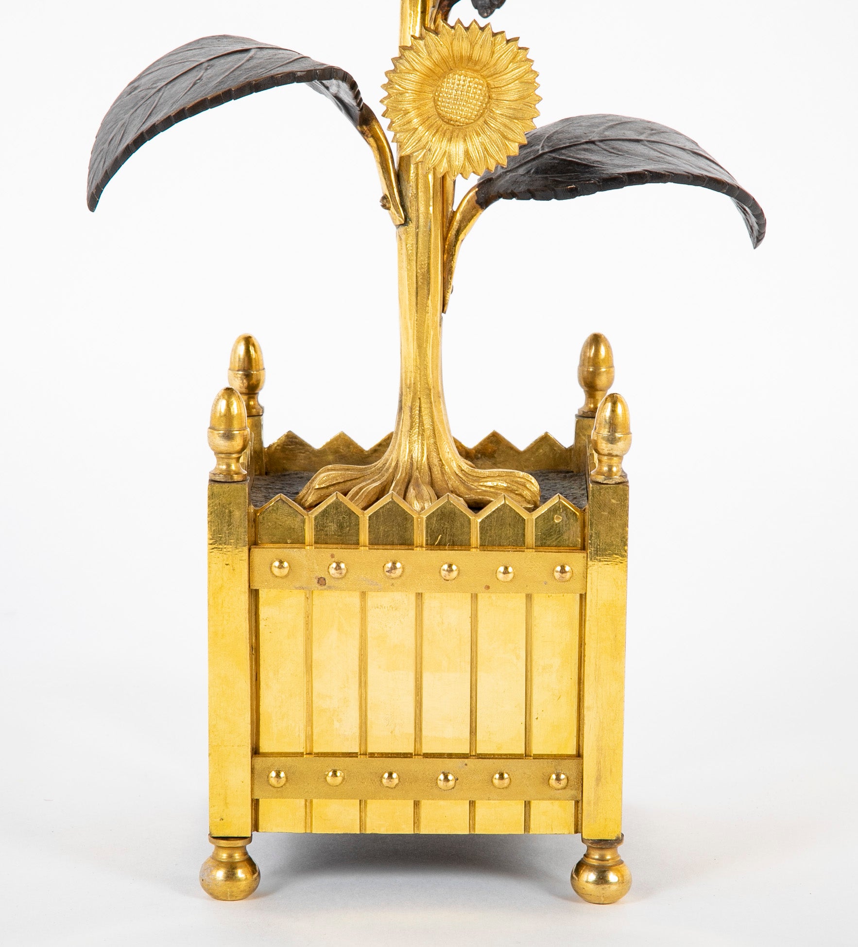 French Charles X Sunflower Form Clock