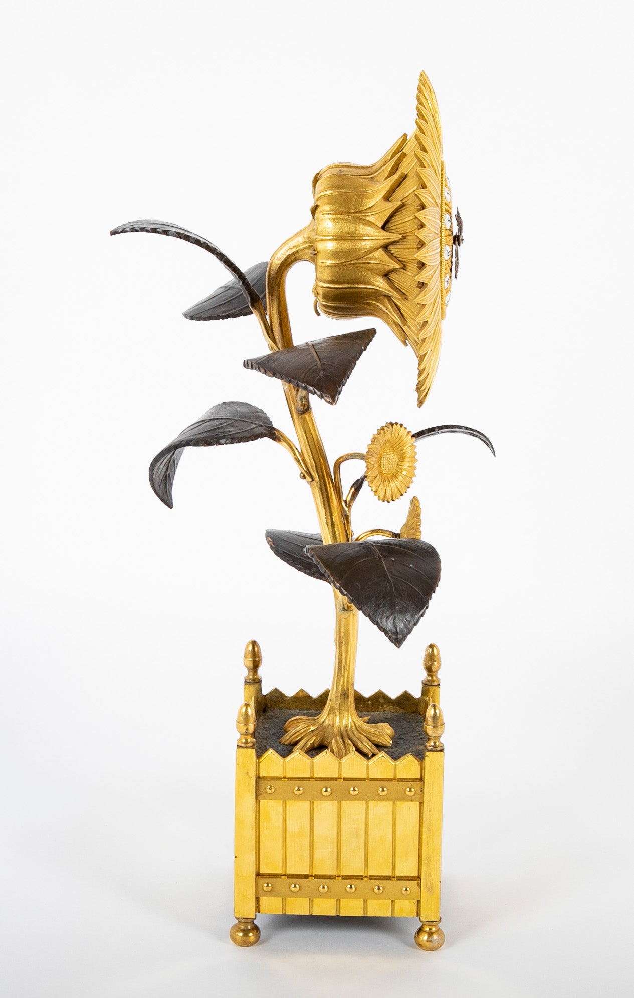 French Charles X Sunflower Form Clock