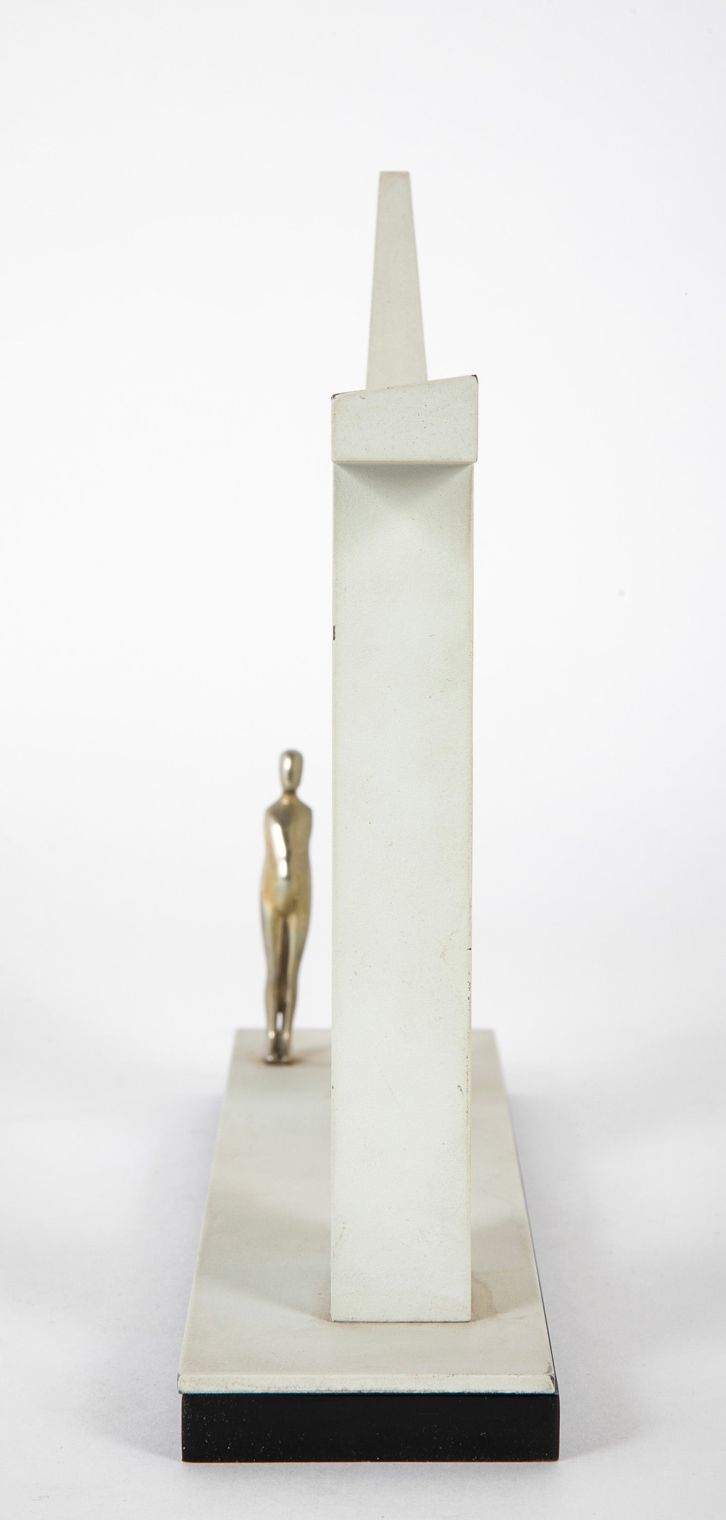 Patinated Bronze and Silverplate Sculpture by American Artist Ernest Trova