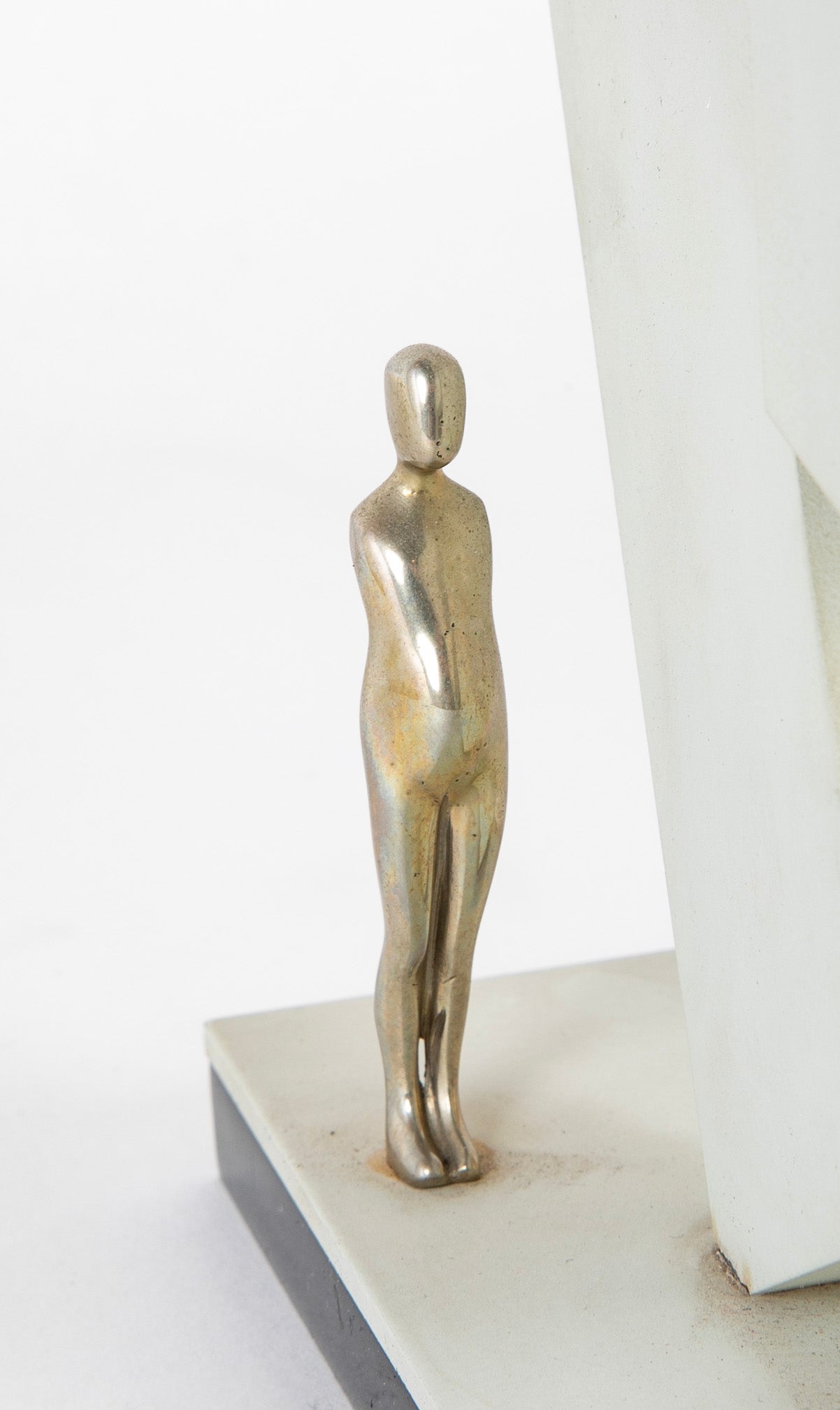 Patinated Bronze and Silverplate Sculpture by American Artist Ernest Trova