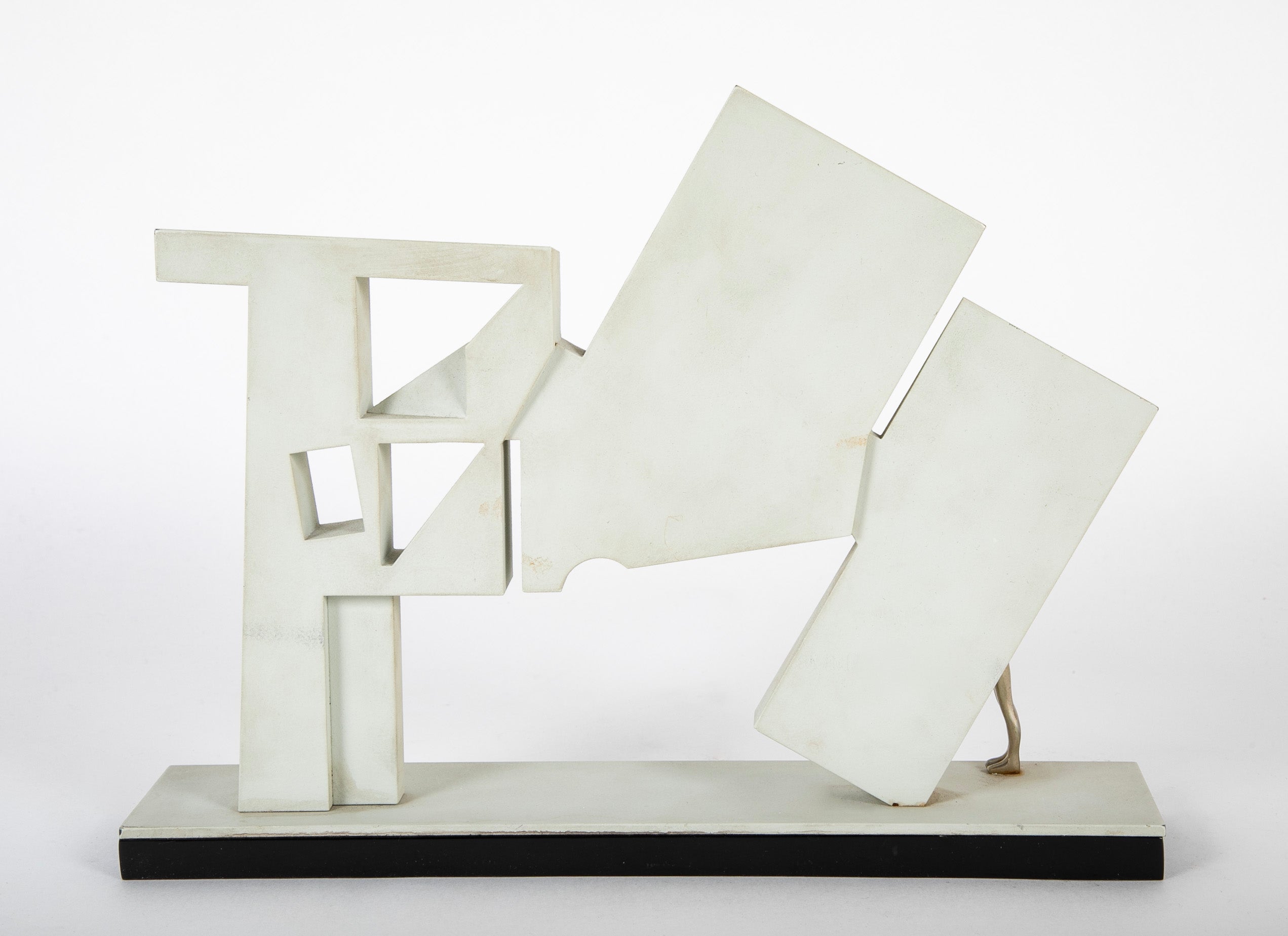 Patinated Bronze and Silverplate Sculpture by American Artist Ernest Trova