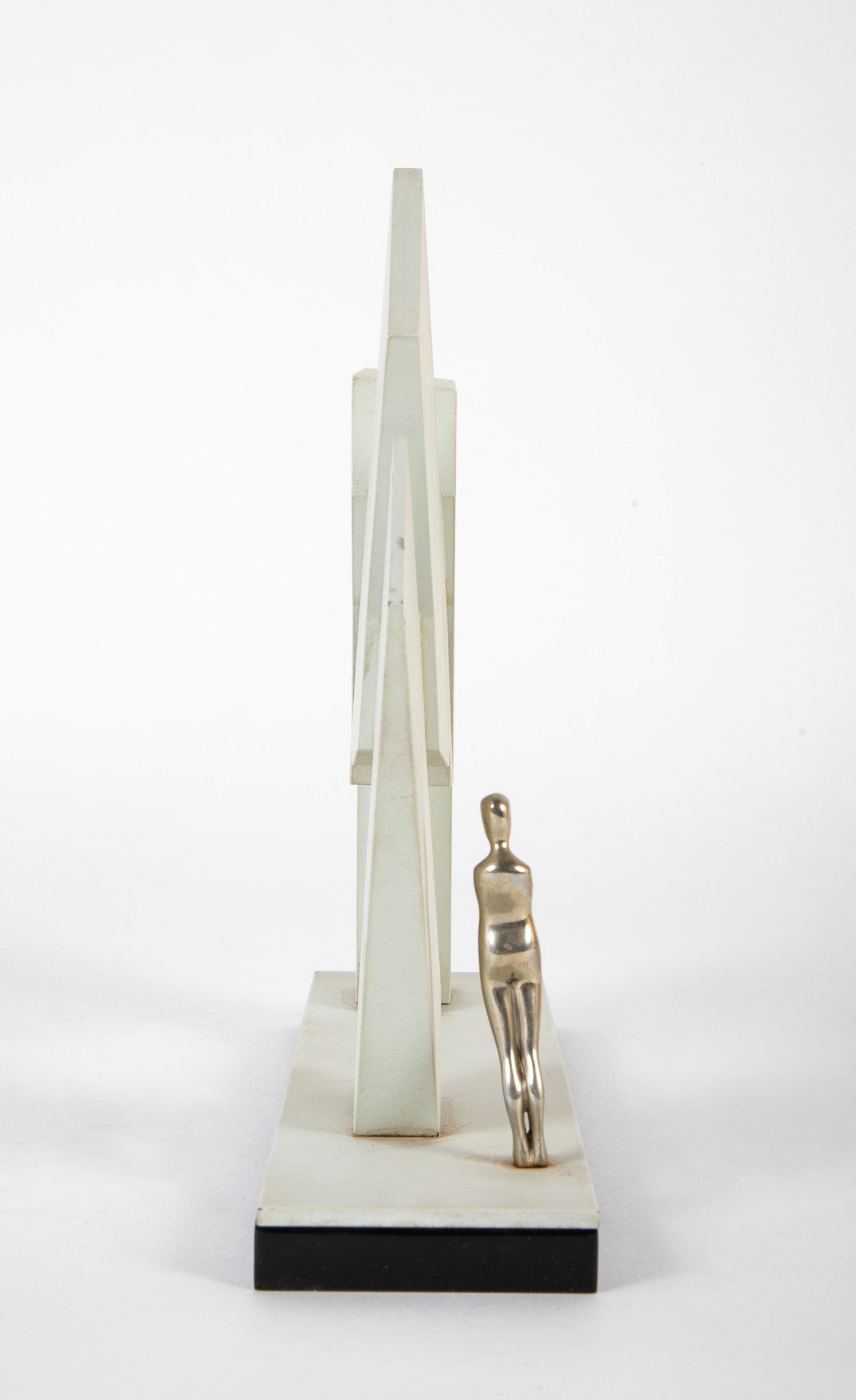 Patinated Bronze and Silverplate Sculpture by American Artist Ernest Trova