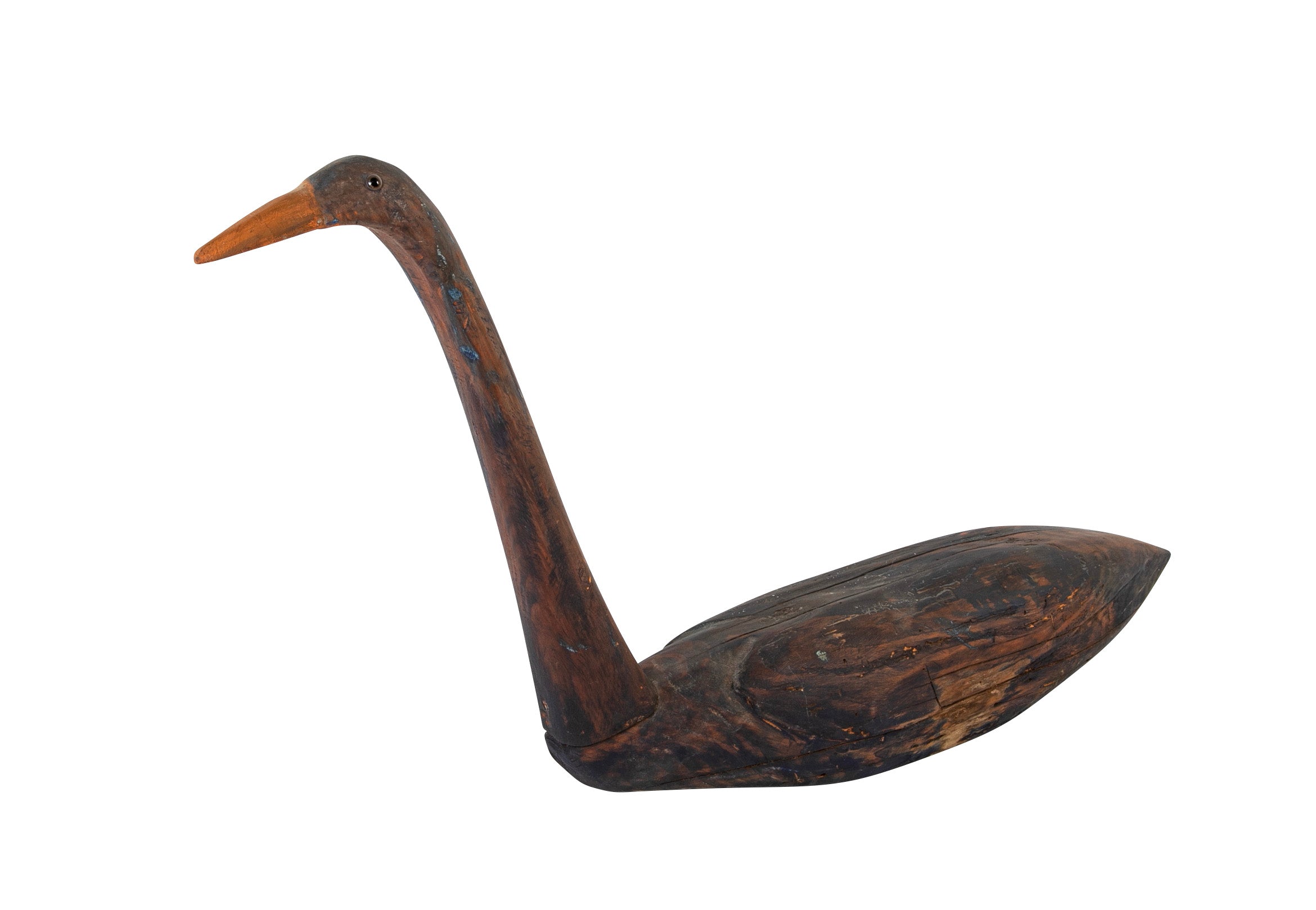 Decoy of Blue Heron Stickup Type in Wood