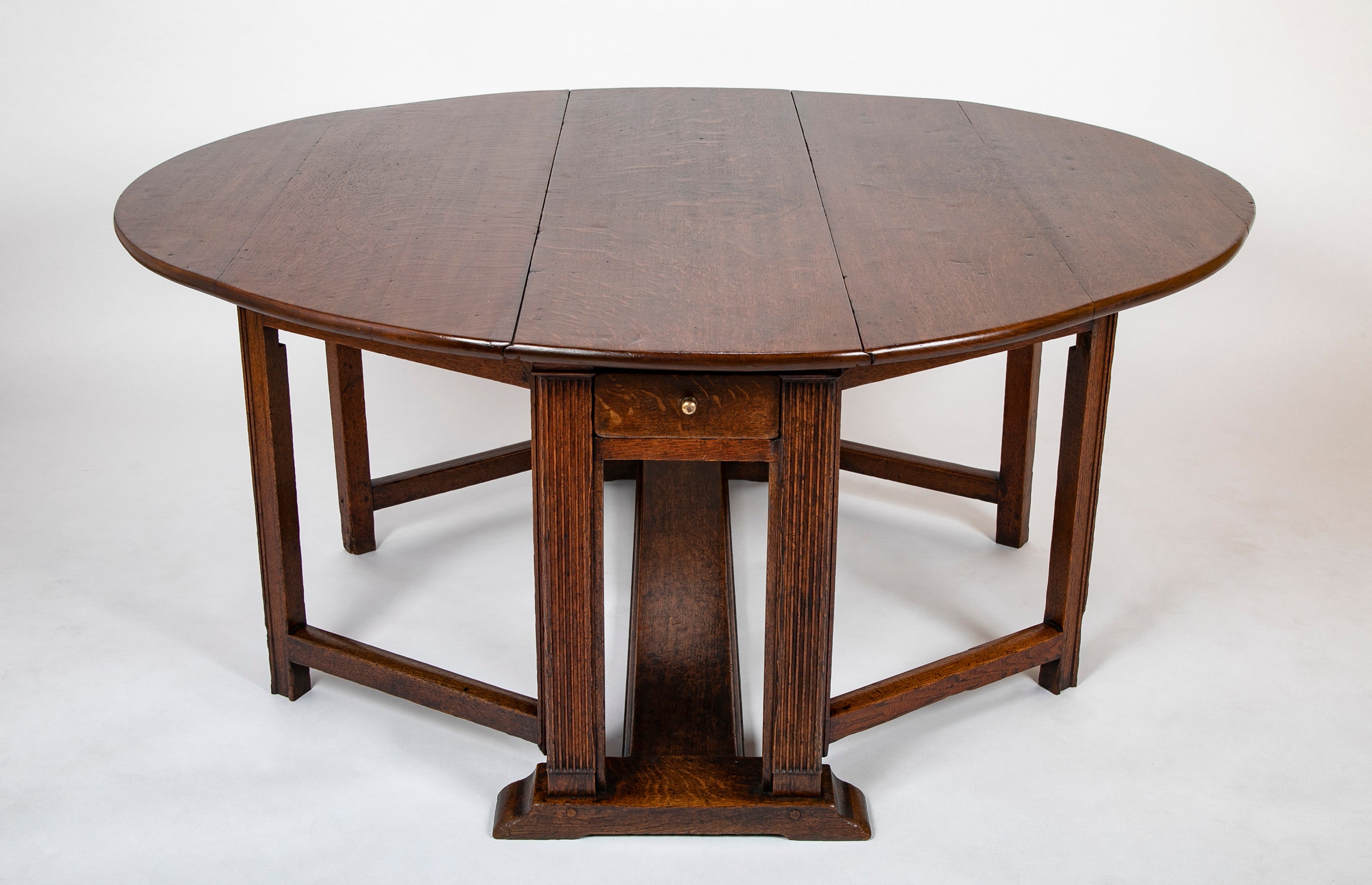 George III Neo-classically Inspired Oak Gate Legged Table