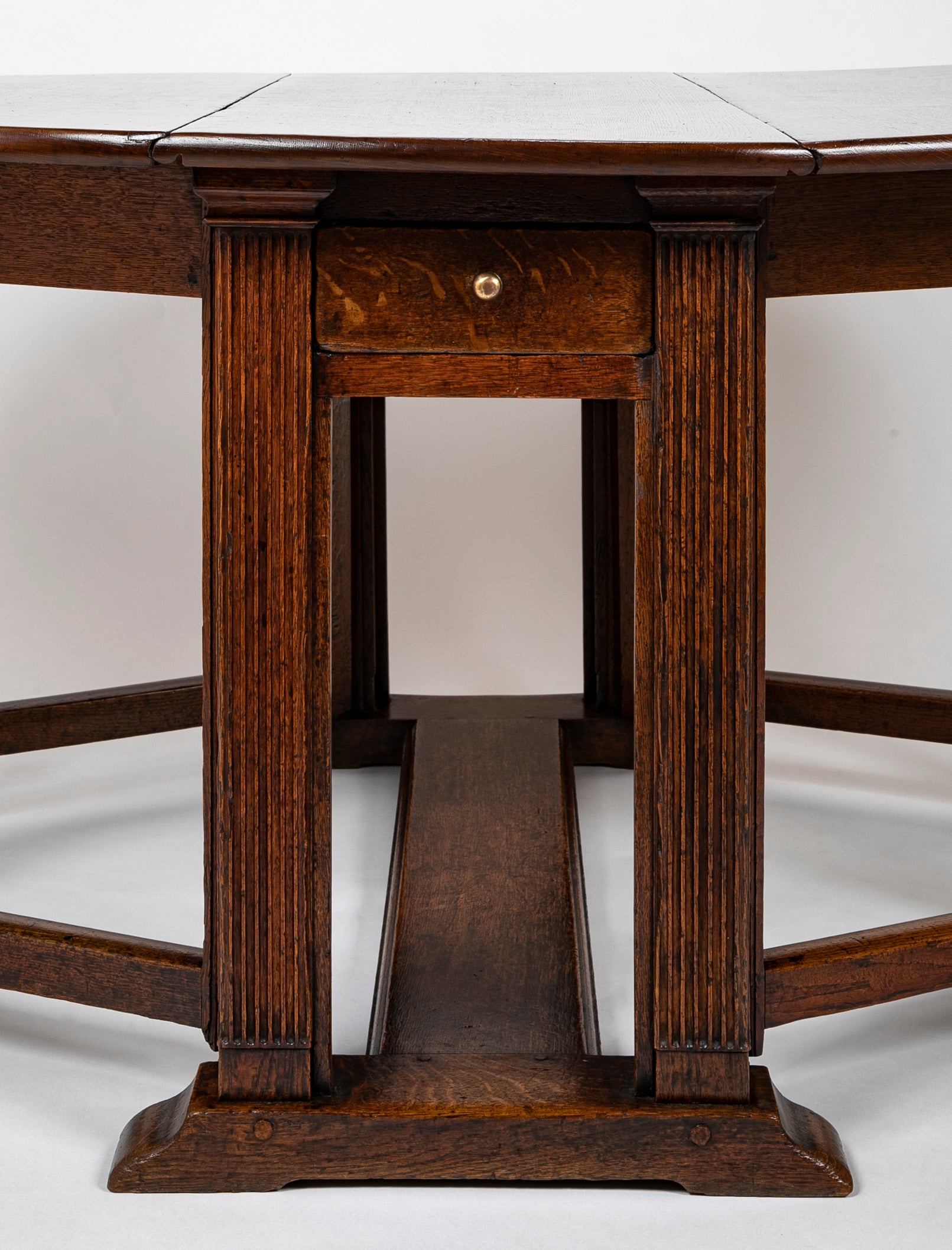 George III Neo-classically Inspired Oak Gate Legged Table