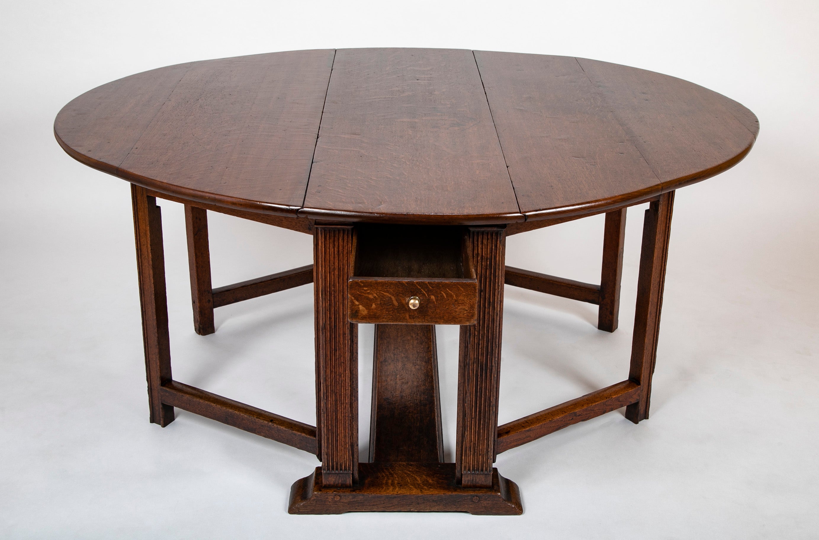 George III Neo-classically Inspired Oak Gate Legged Table