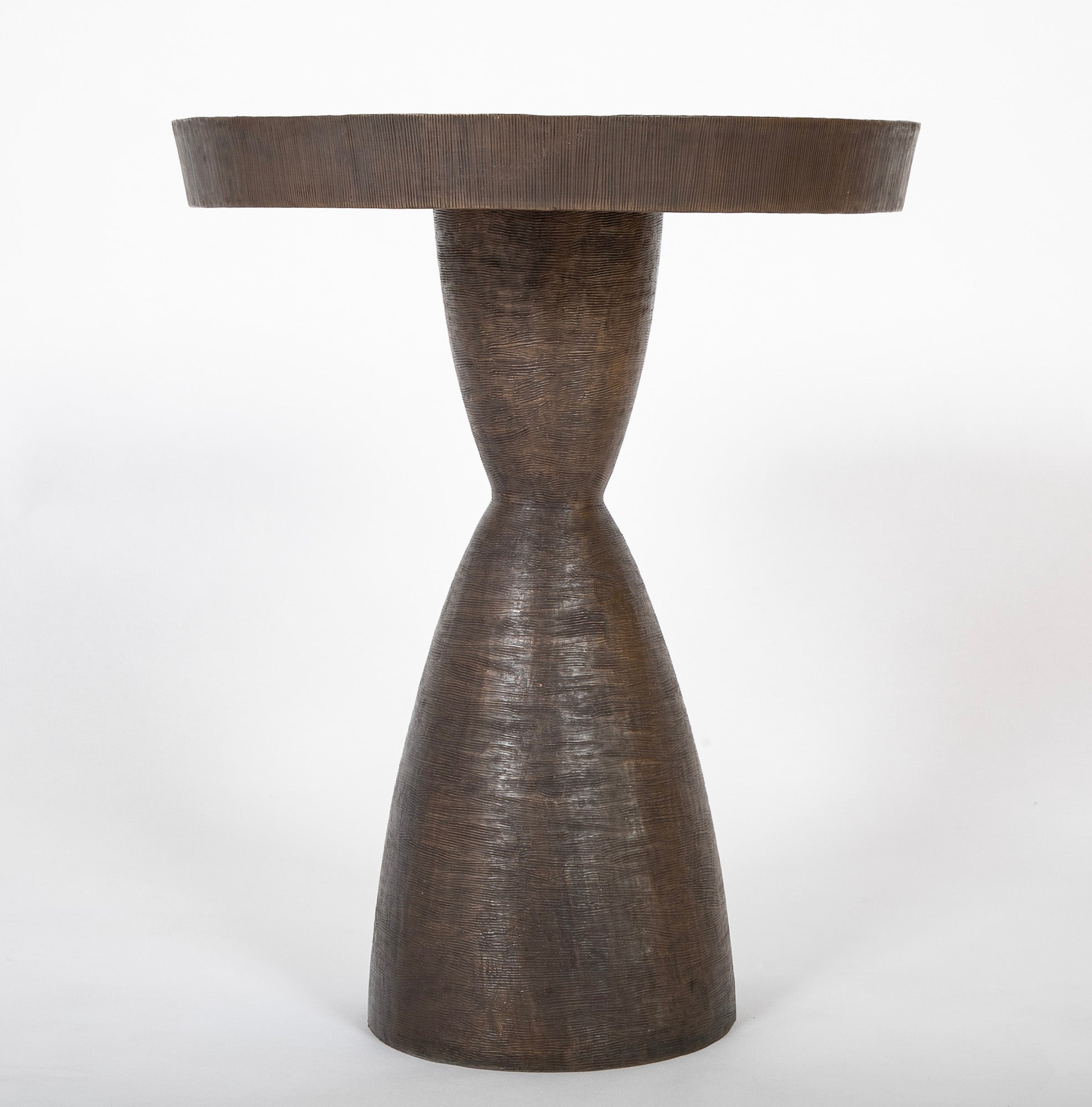Bronze Pedestal Table by Tom Corbin Alexandria II