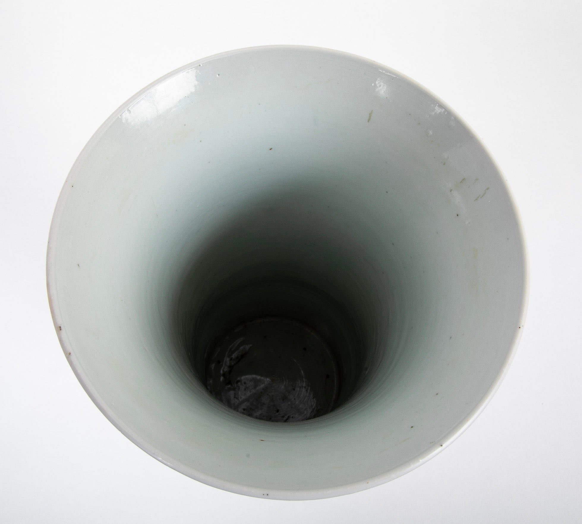 Gu Form Famille Vert Glazed Porcelain Vase