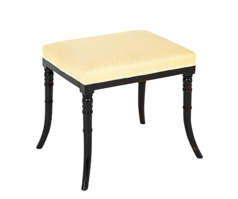 Early 19th Century Ebonized Regency Stool