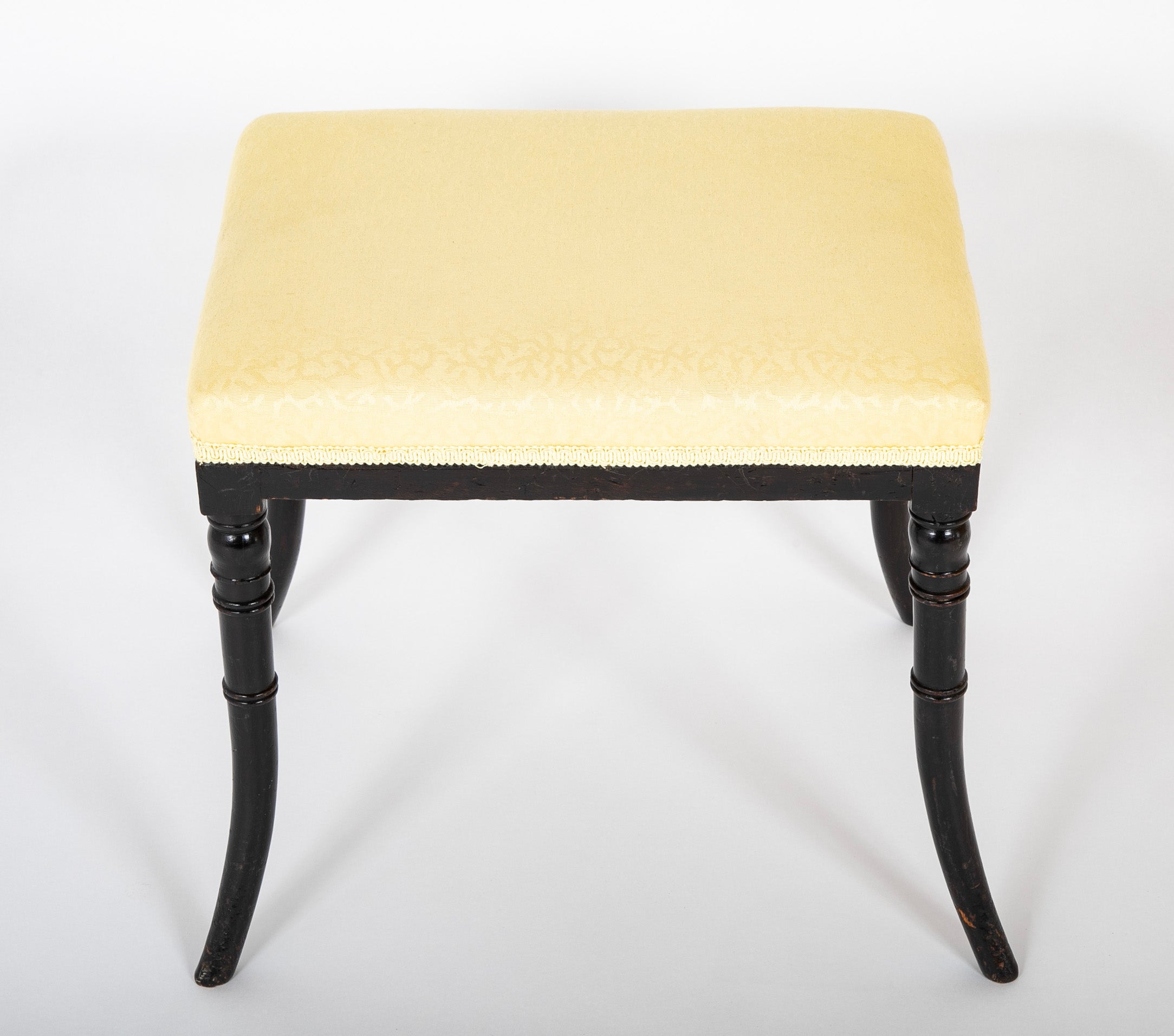 Early 19th Century Ebonized Regency Stool