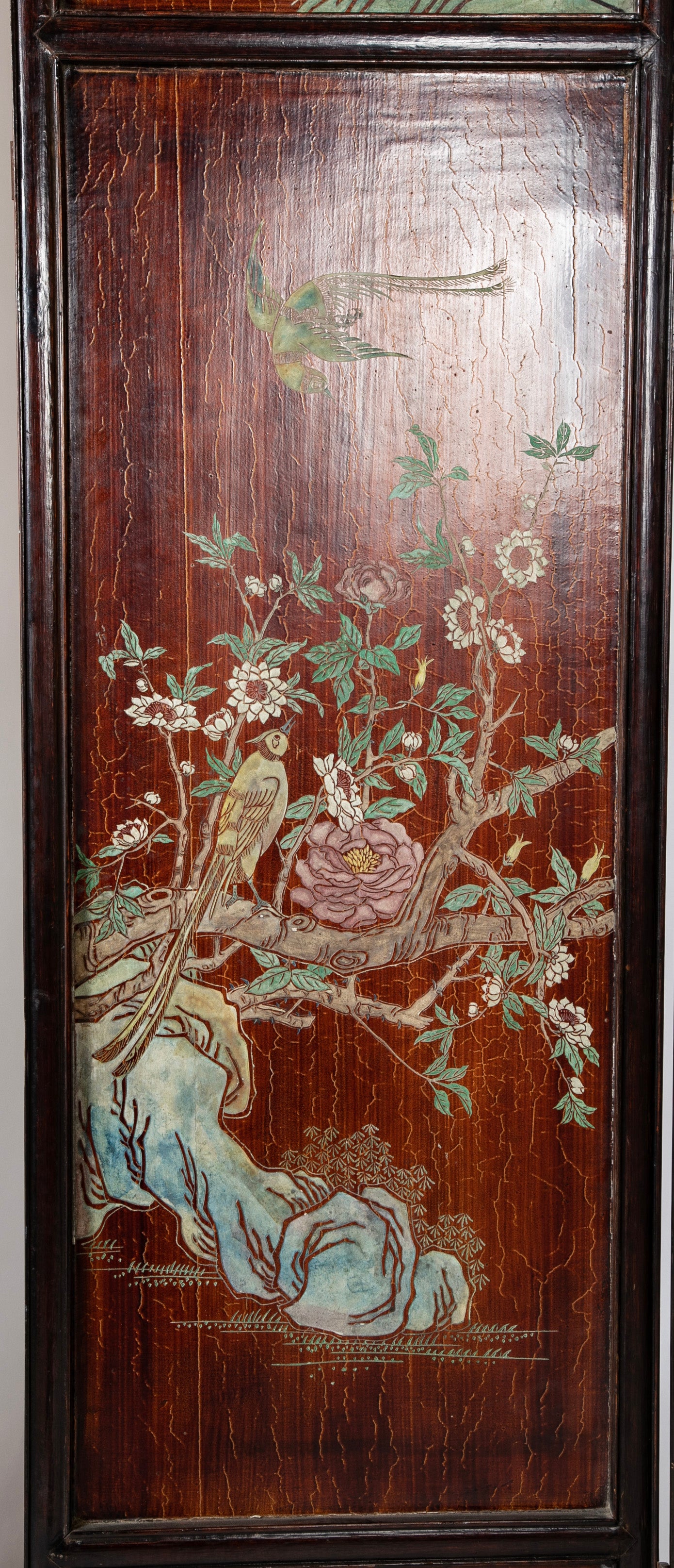 Chinese Six Panel Double Sided Painted Screen from The Republic Period